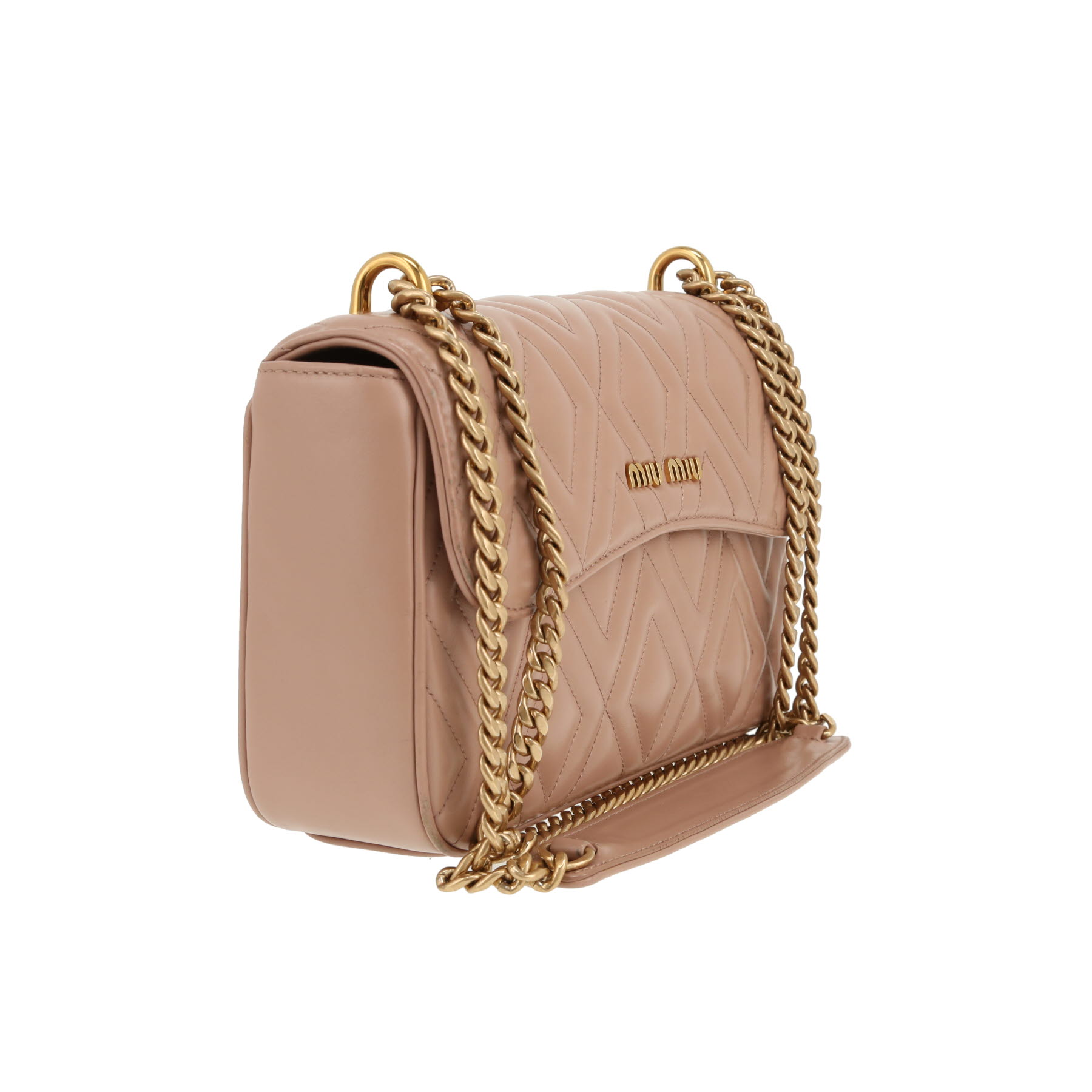 Borsa Miu Miu   in pelle trapuntata beige