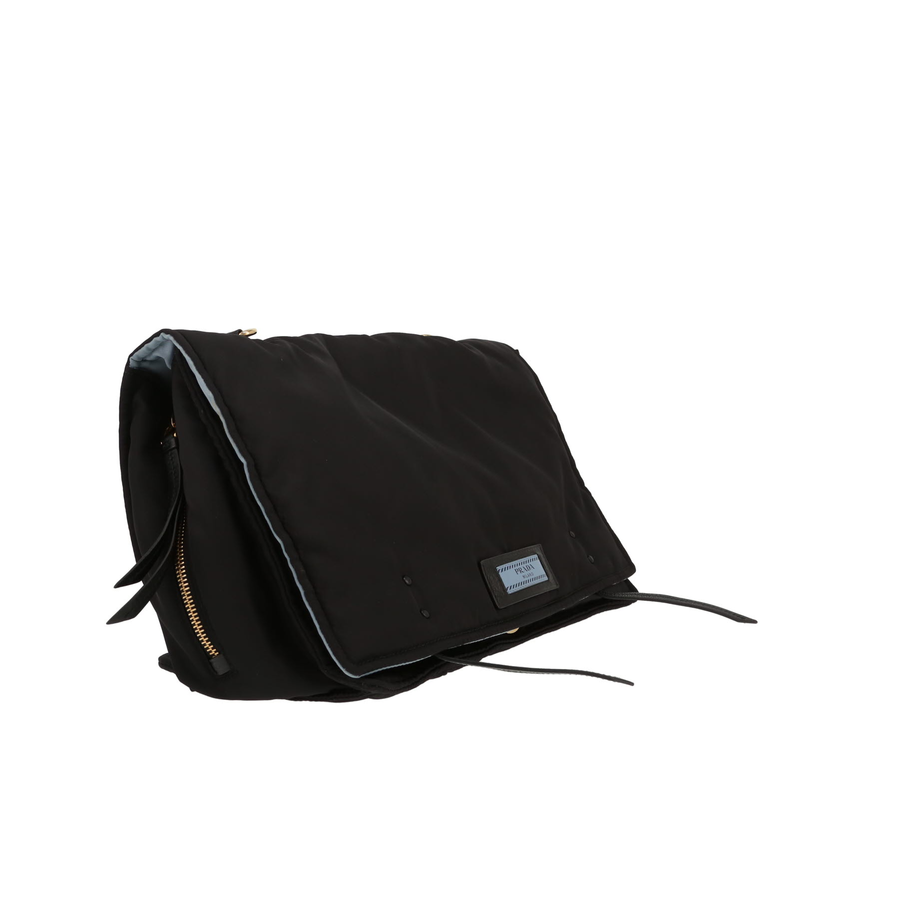 Borsa a tracolla Prada  Etiquette in tela nera