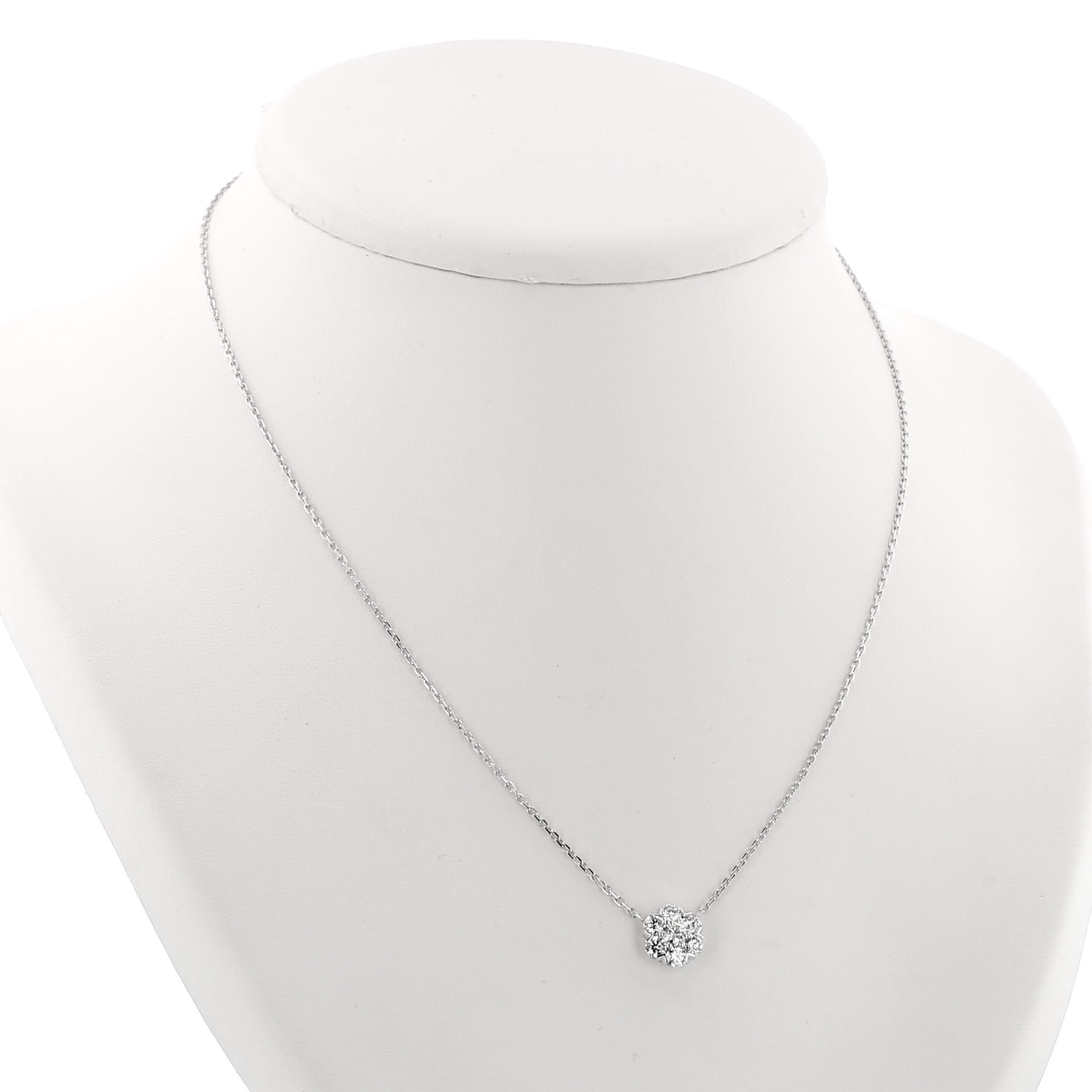 Van Cleef & Arpels Fleurette necklace in white gold and diamonds