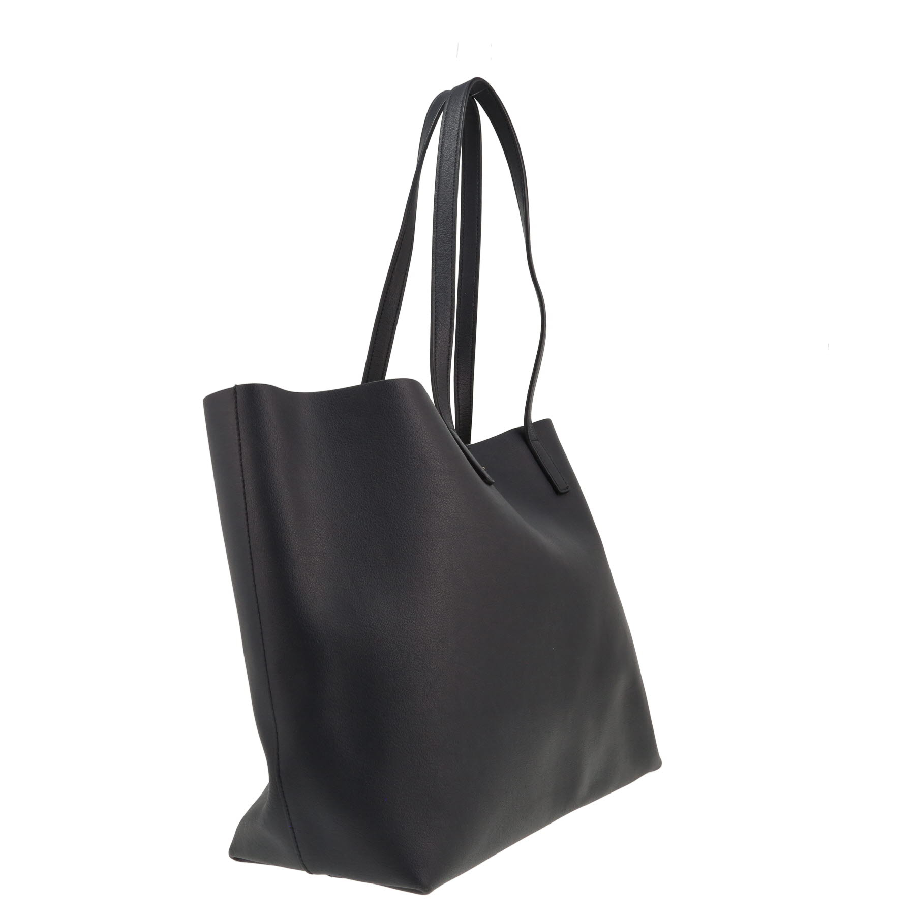 Saint Laurent  Cabas YSL shopping bag  in navy blue leather