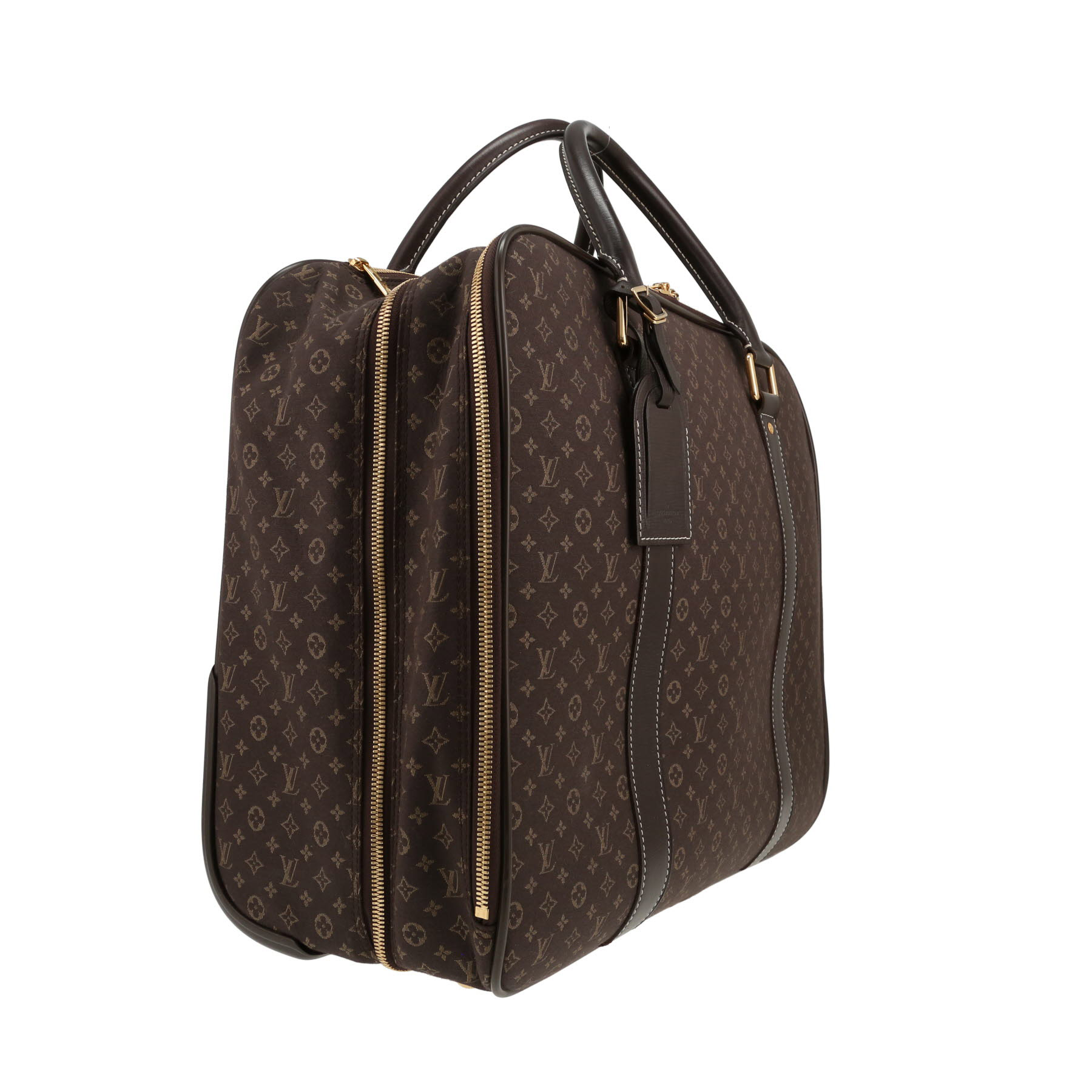 Borsa da viaggio Louis Vuitton  Pilot in tela monogram marrone e pelle marrone