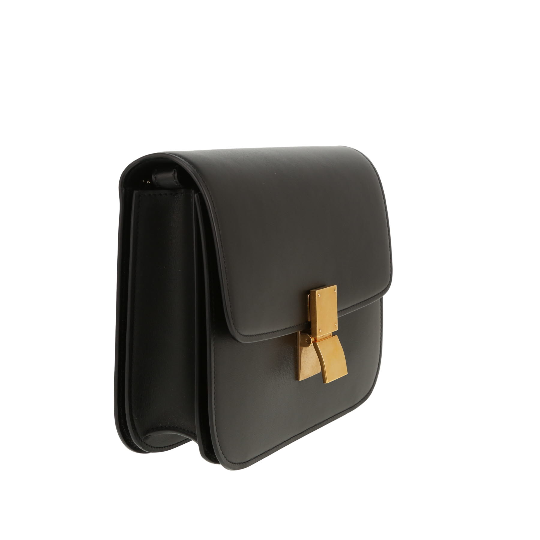 Celine  Classic Box shoulder bag  in black leather