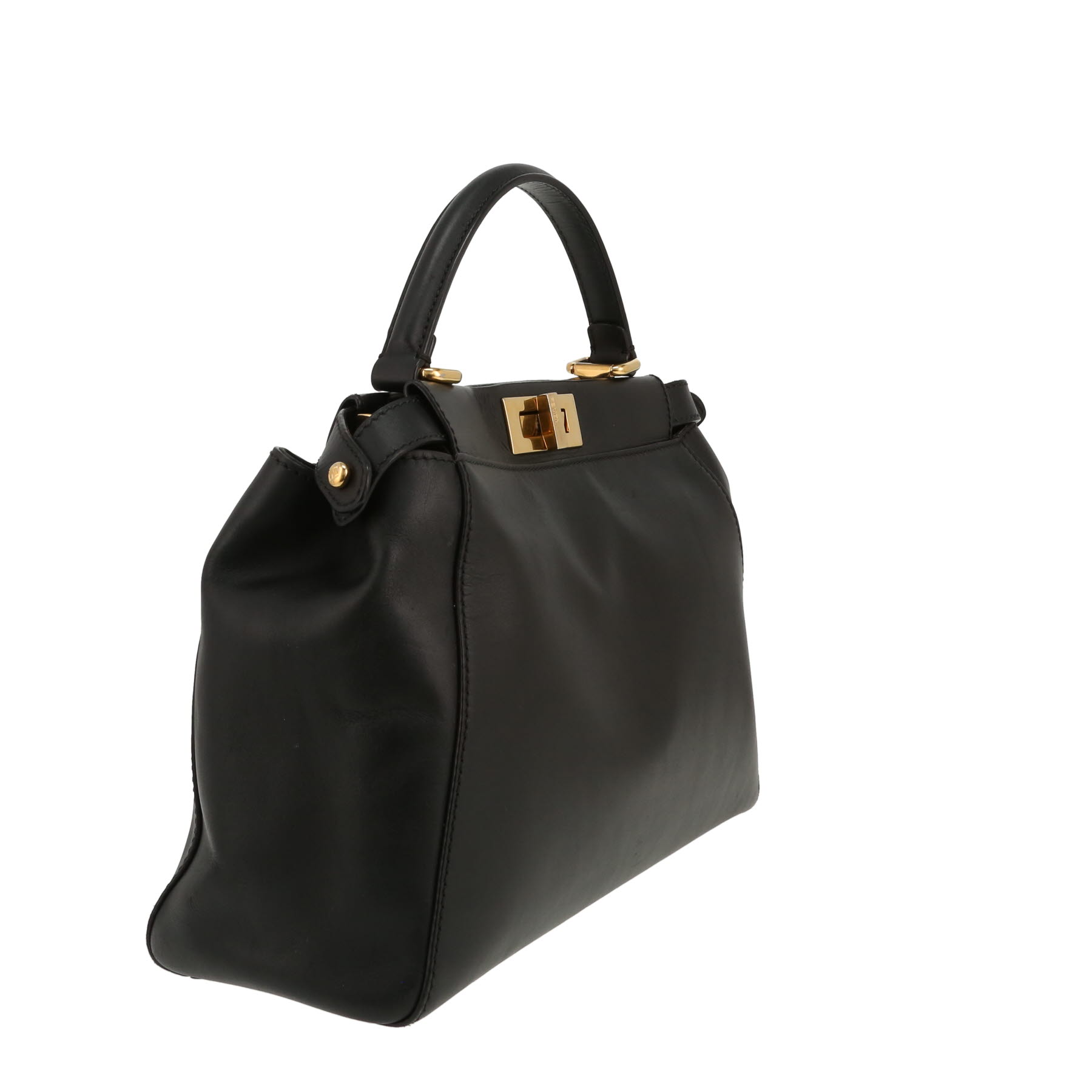 Fendi  Peekaboo handbag  in black leather