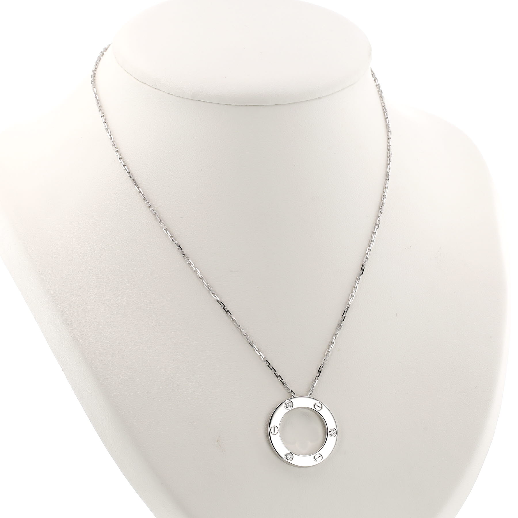 Collier Cartier Love en or blanc et diamants