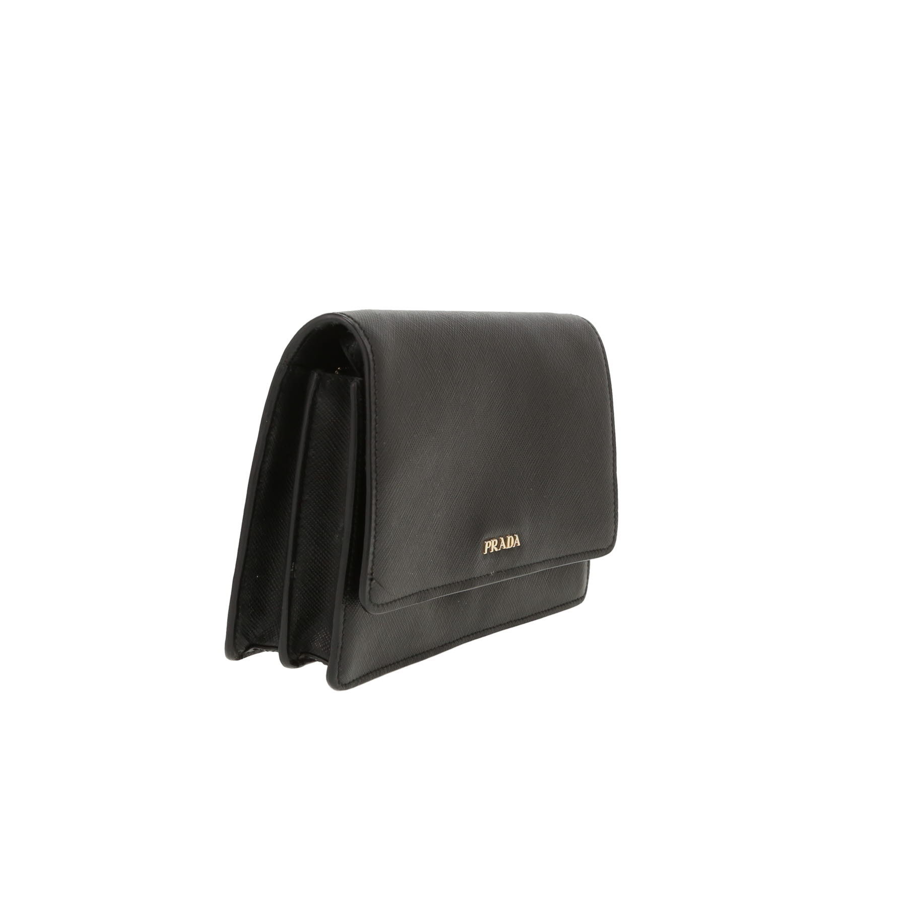Bolso bandolera Prada   en cuero saffiano negro