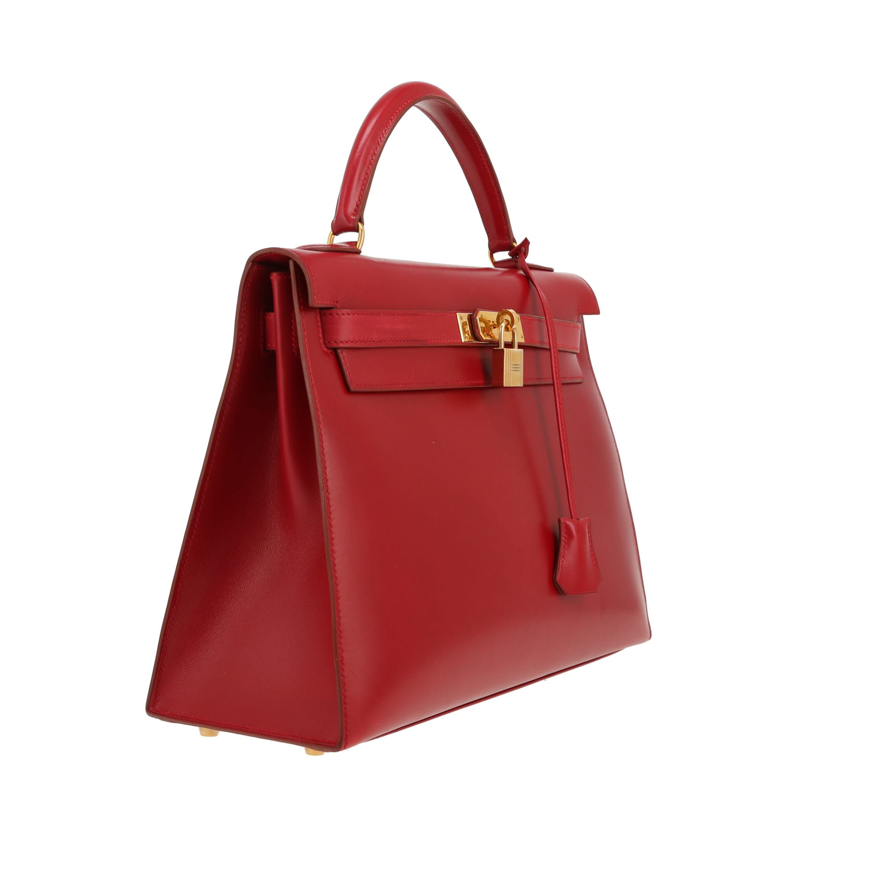 Hermès  Kelly 32 cm handbag  in red Vif box leather