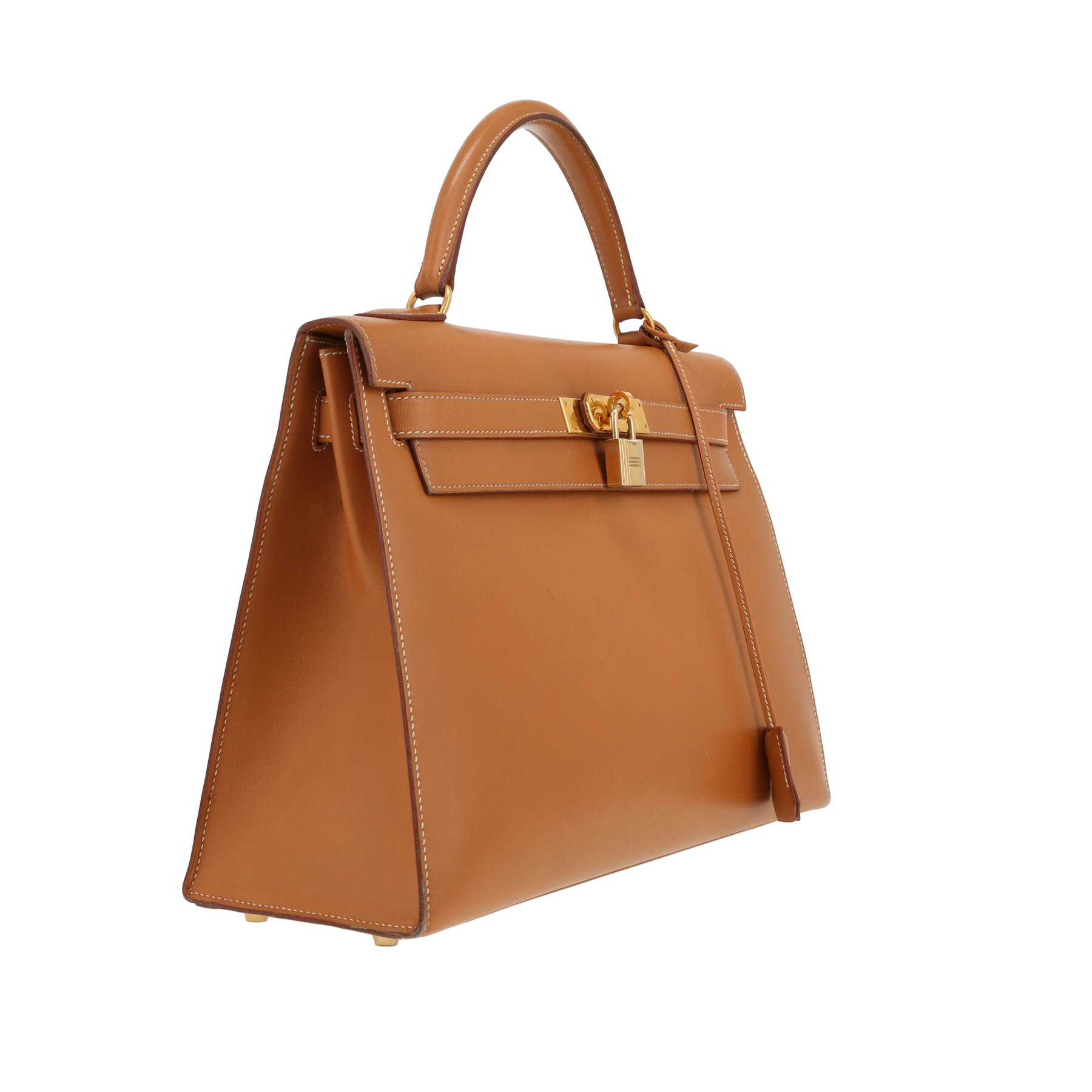 Hermès  Kelly 32 cm handbag  in gold box leather