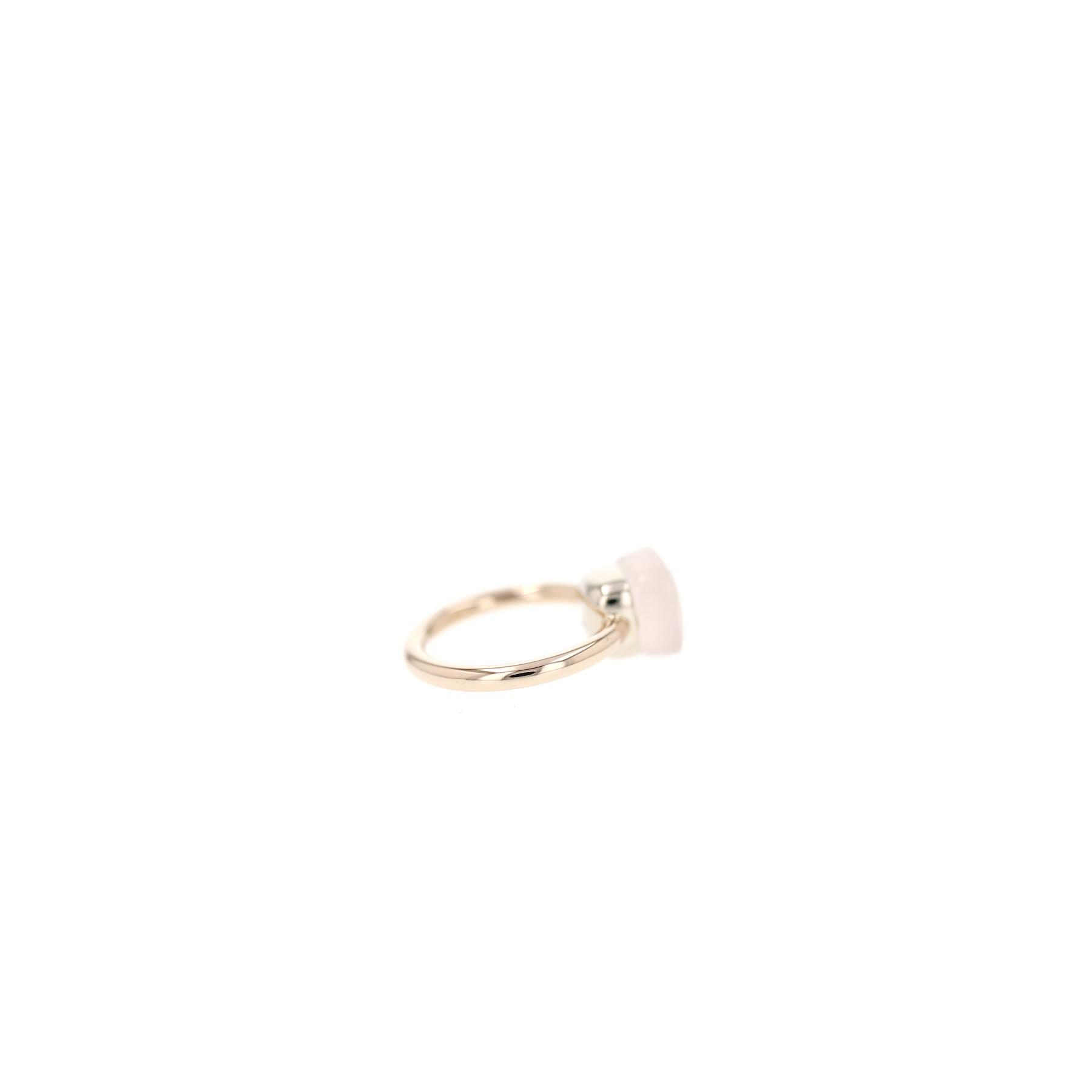 Anello Pomellato Nudo Classic in oro rosa e quarzo rosa