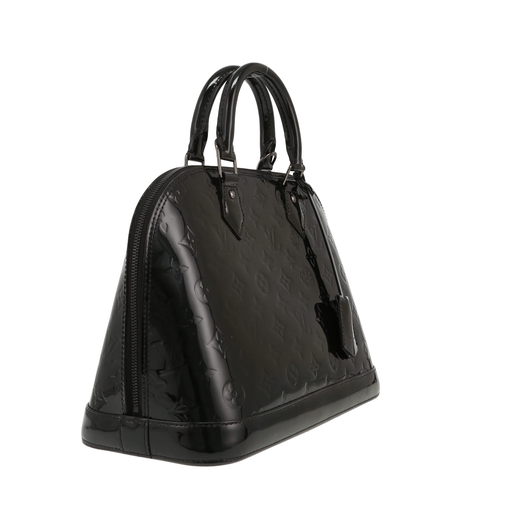 Bolso de mano Louis Vuitton  Alma en charol Monogram negro