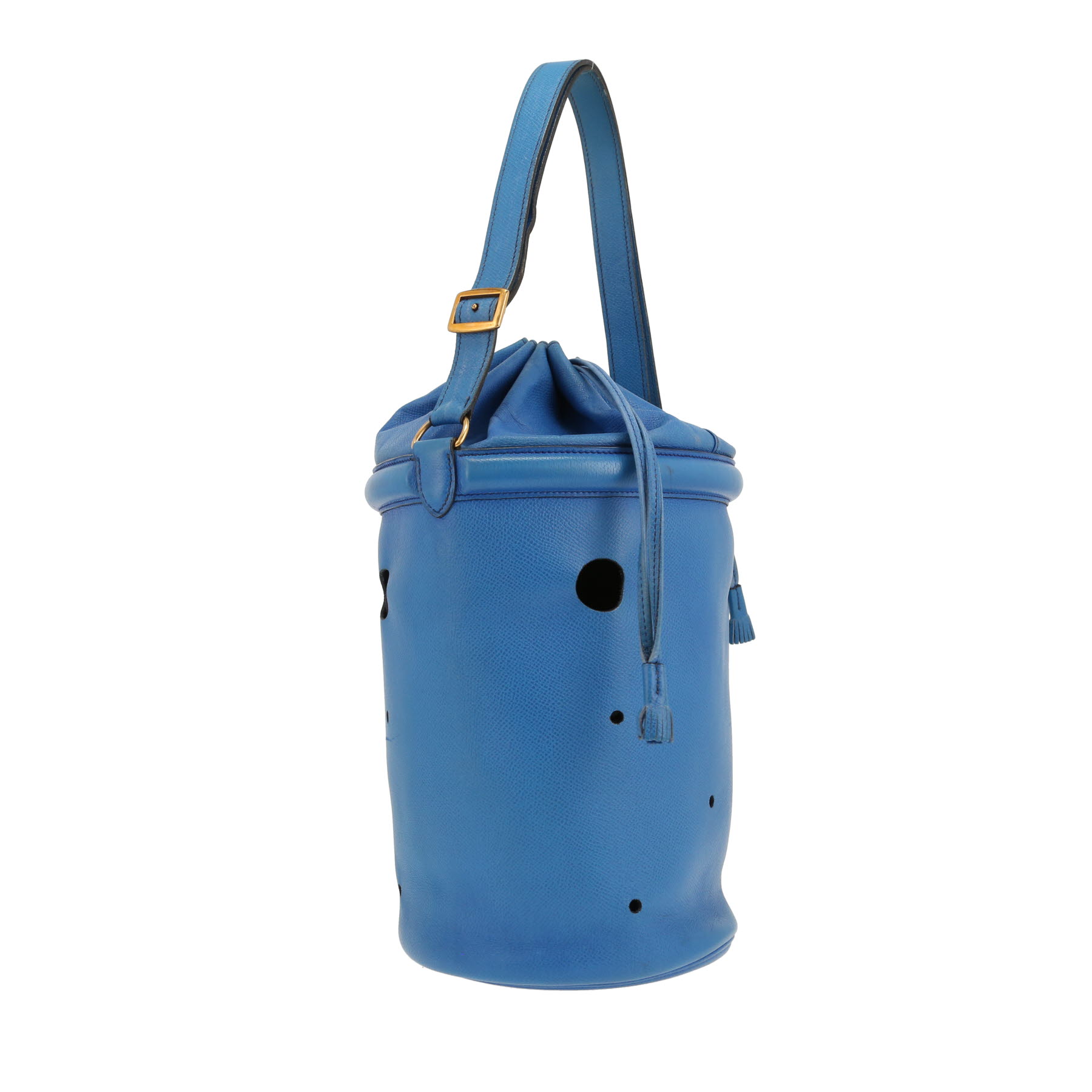 Hermès  Mangeoire handbag  in blue Courchevel leather