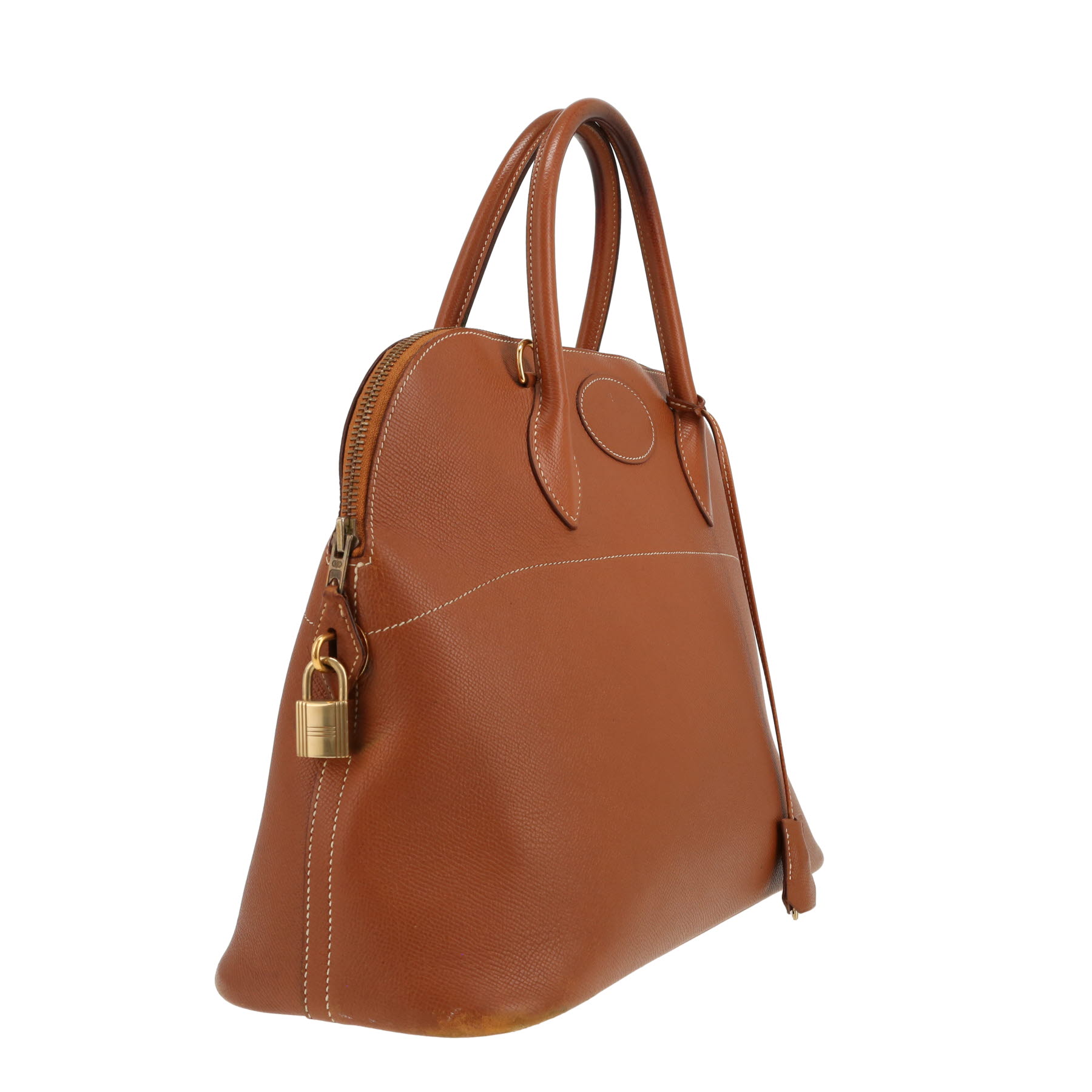 Hermès  Bolide 35 cm handbag  in gold Courchevel leather