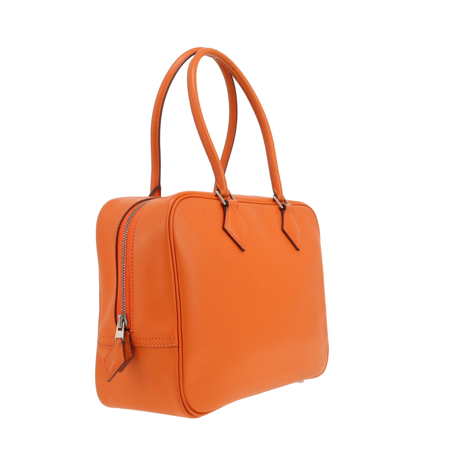 Bolso de mano Hermès  Plume en cuero epsom naranja