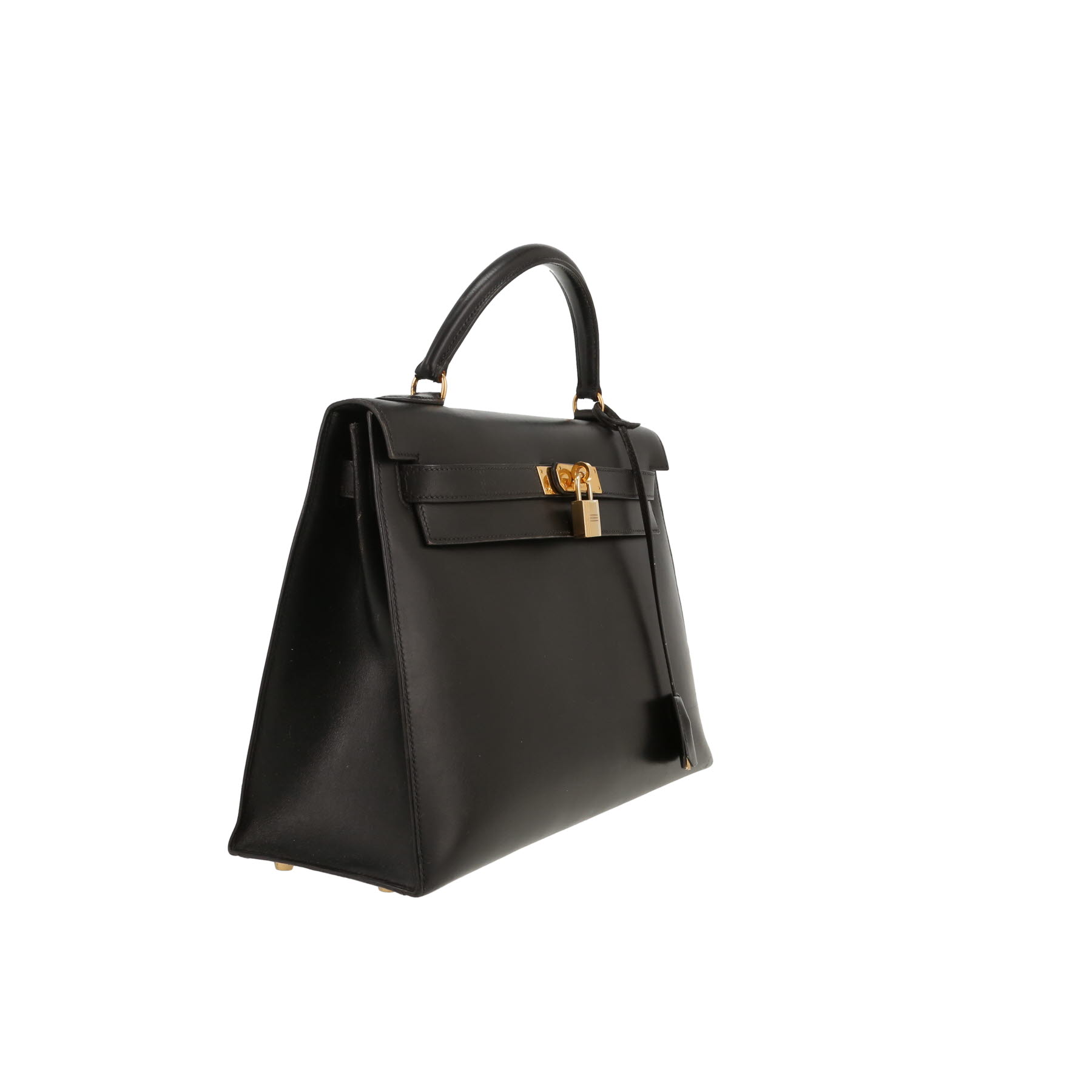 Hermès  Kelly 32 cm handbag  in black box leather