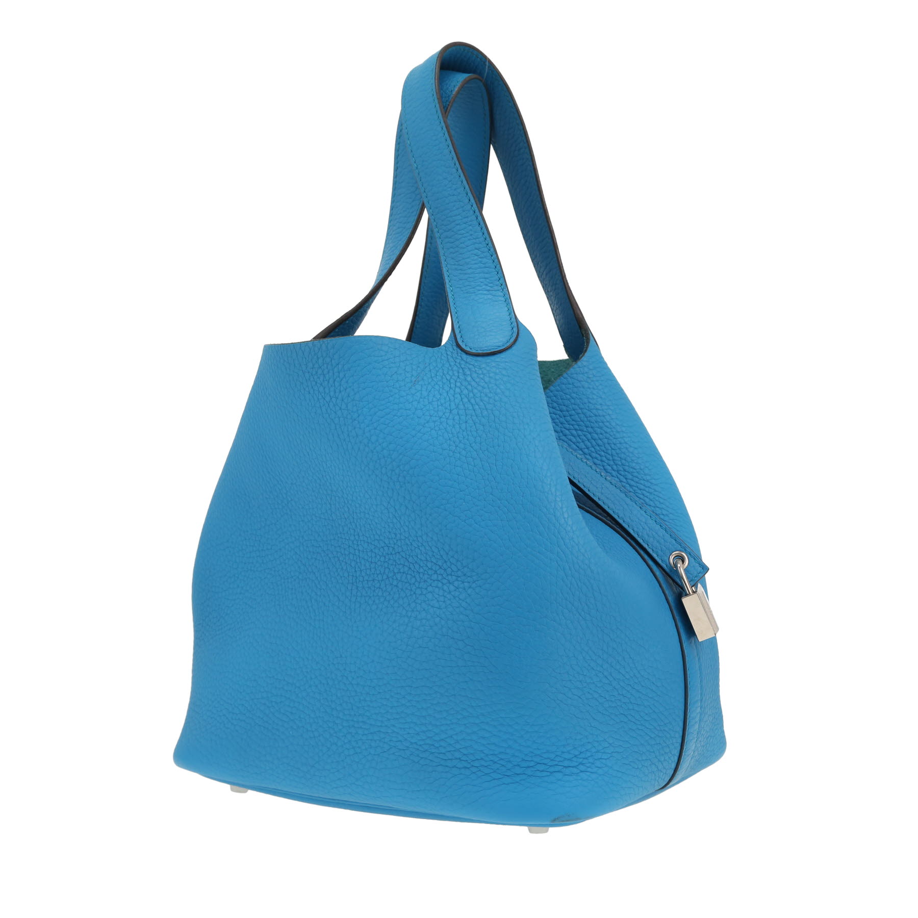 Hermès  Picotin 22 cm handbag  in Zanzibar Blue leather taurillon clémence