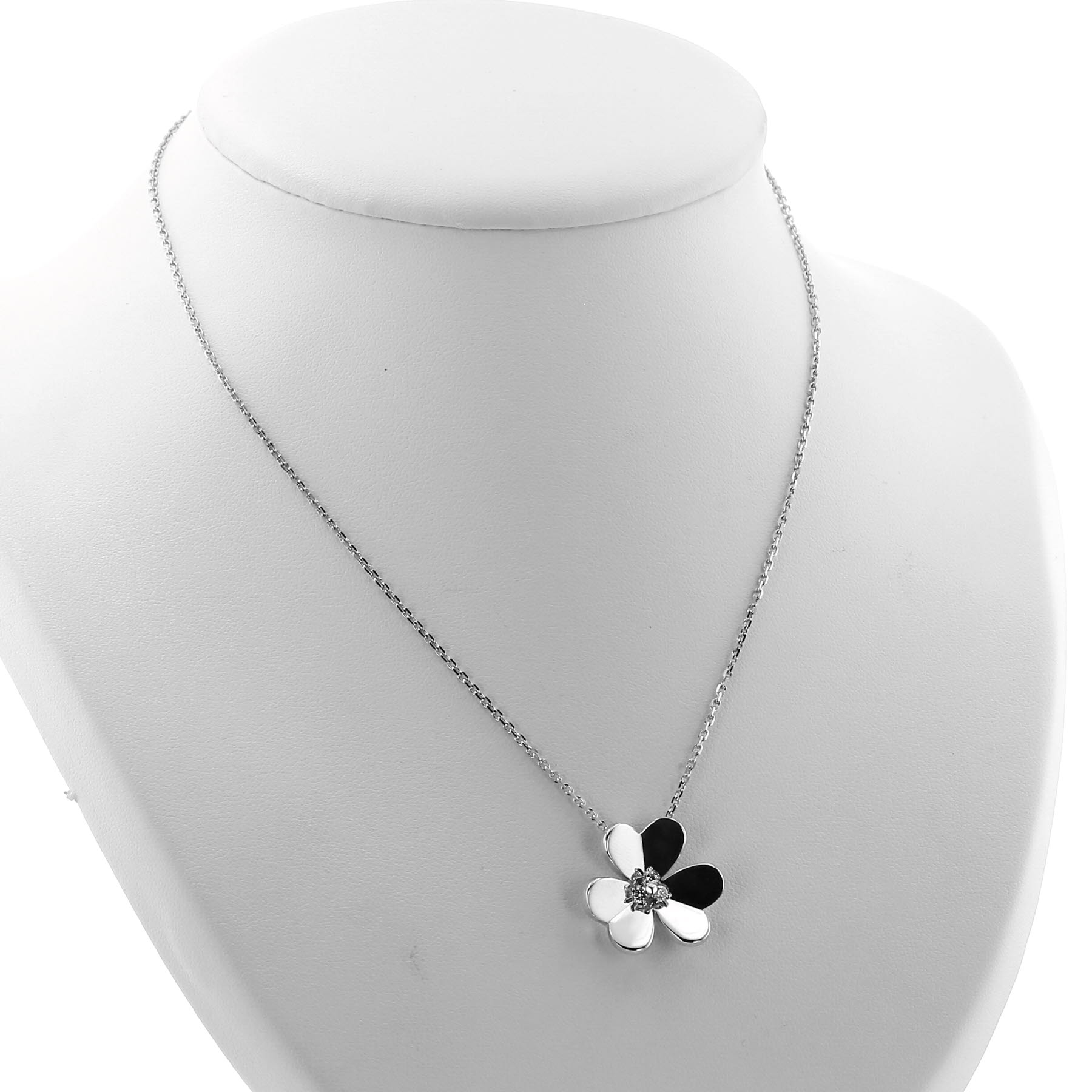 Van Cleef & Arpels Frivole large model pendant in white gold and diamonds