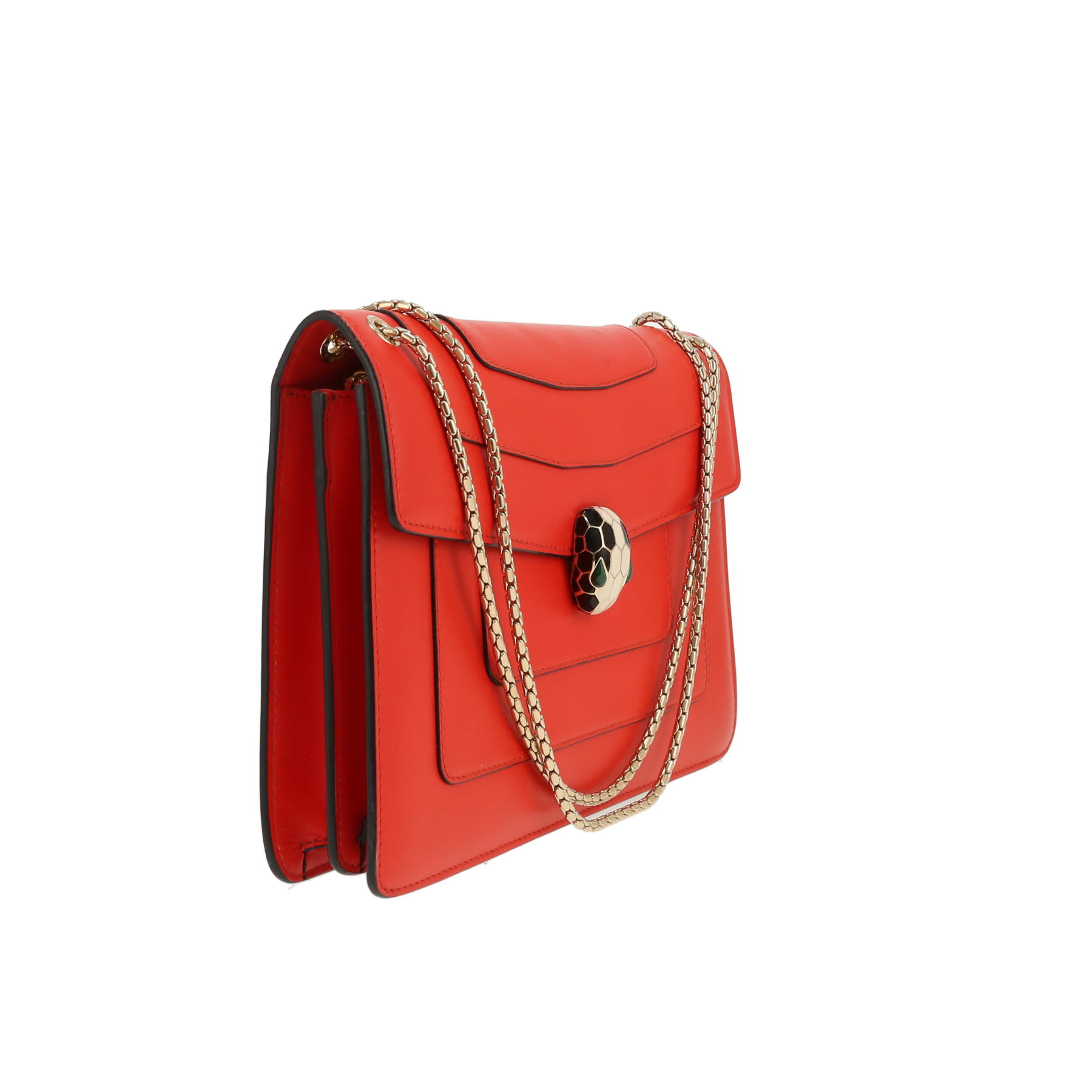 Bulgari  Serpenti handbag  in red leather