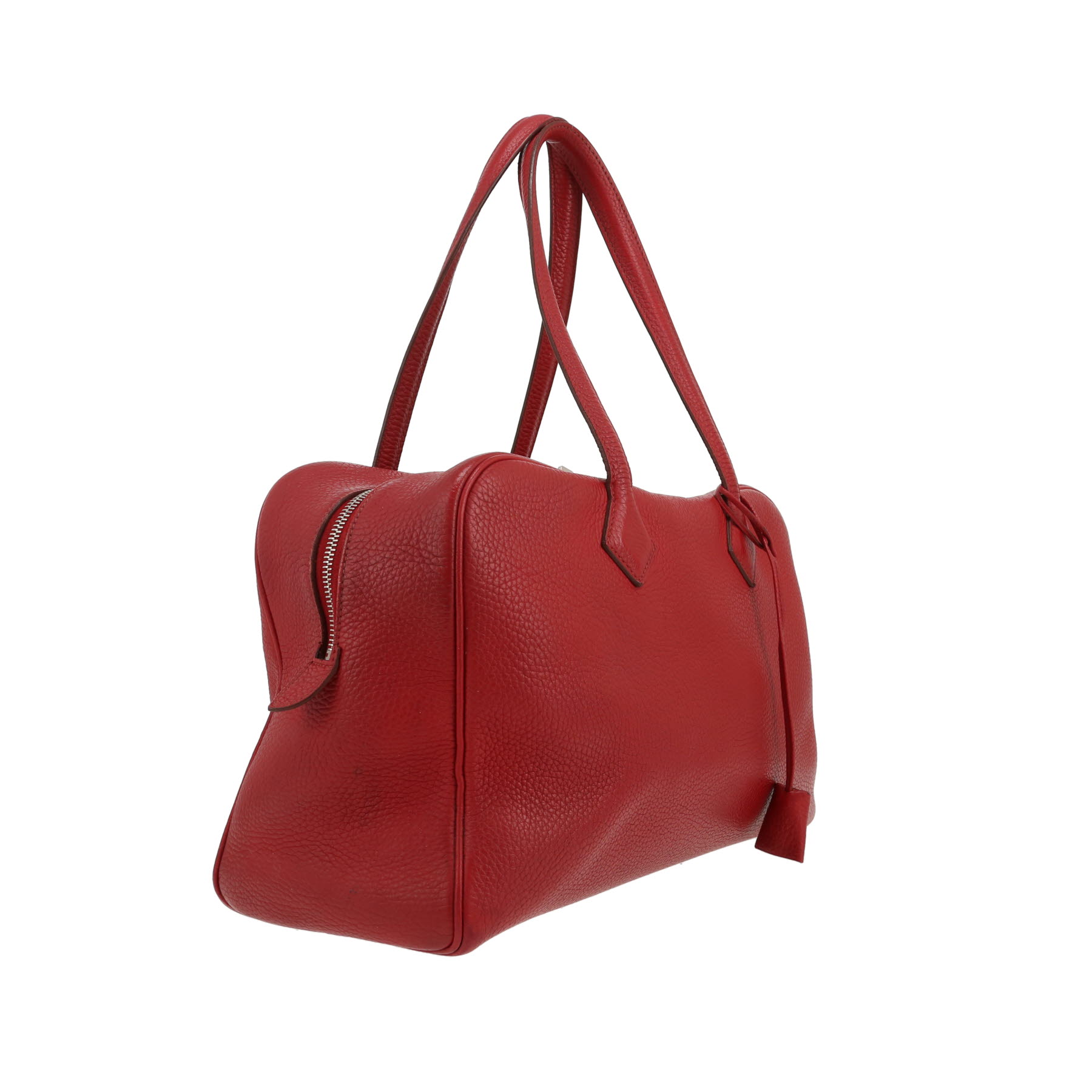 Sac à main Hermès  Victoria en cuir togo rouge