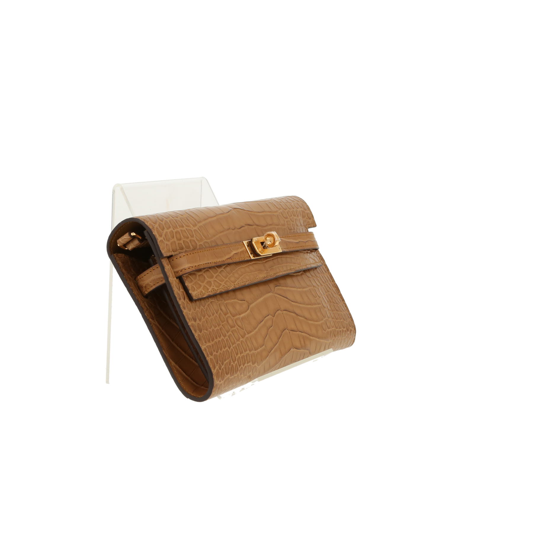 Hermès  Kelly To Go shoulder bag  in bronze alligator