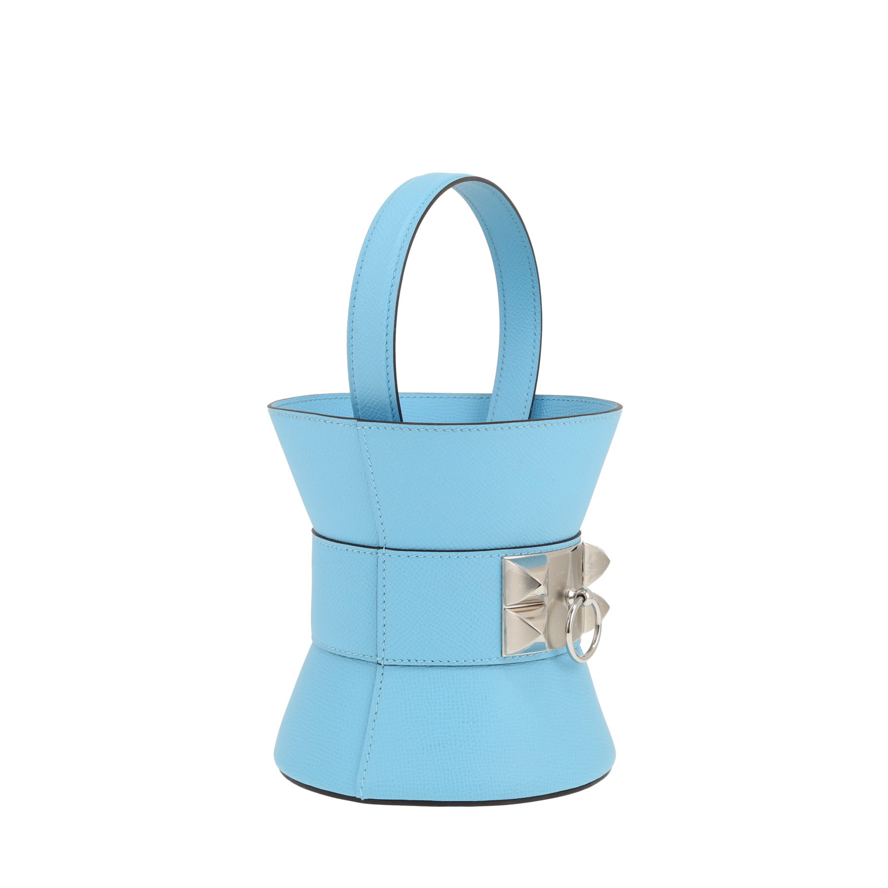 Bolso de mano Hermès  Médor en cuero epsom azul Celeste