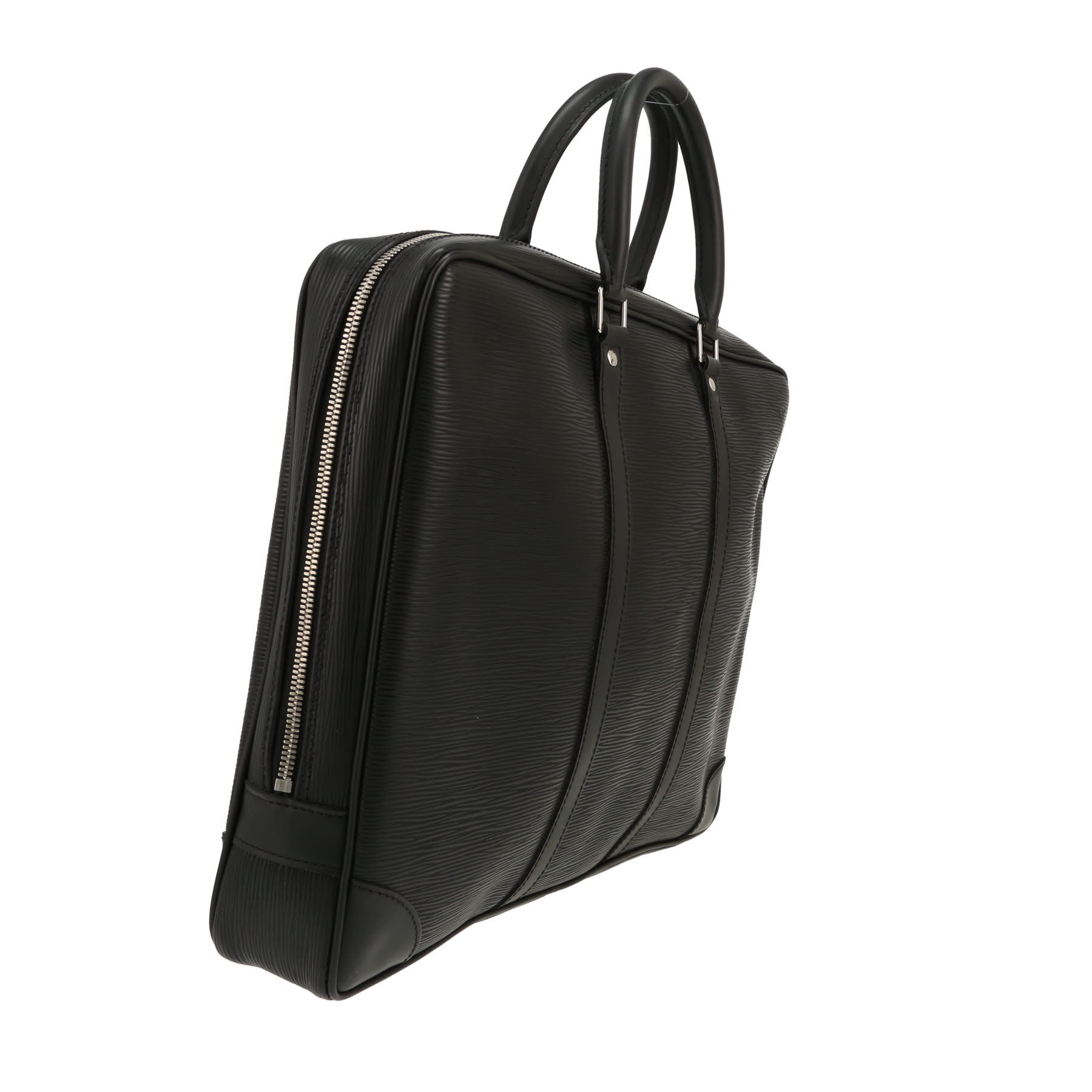 Porta-documentos Louis Vuitton   en cuero Epi negro