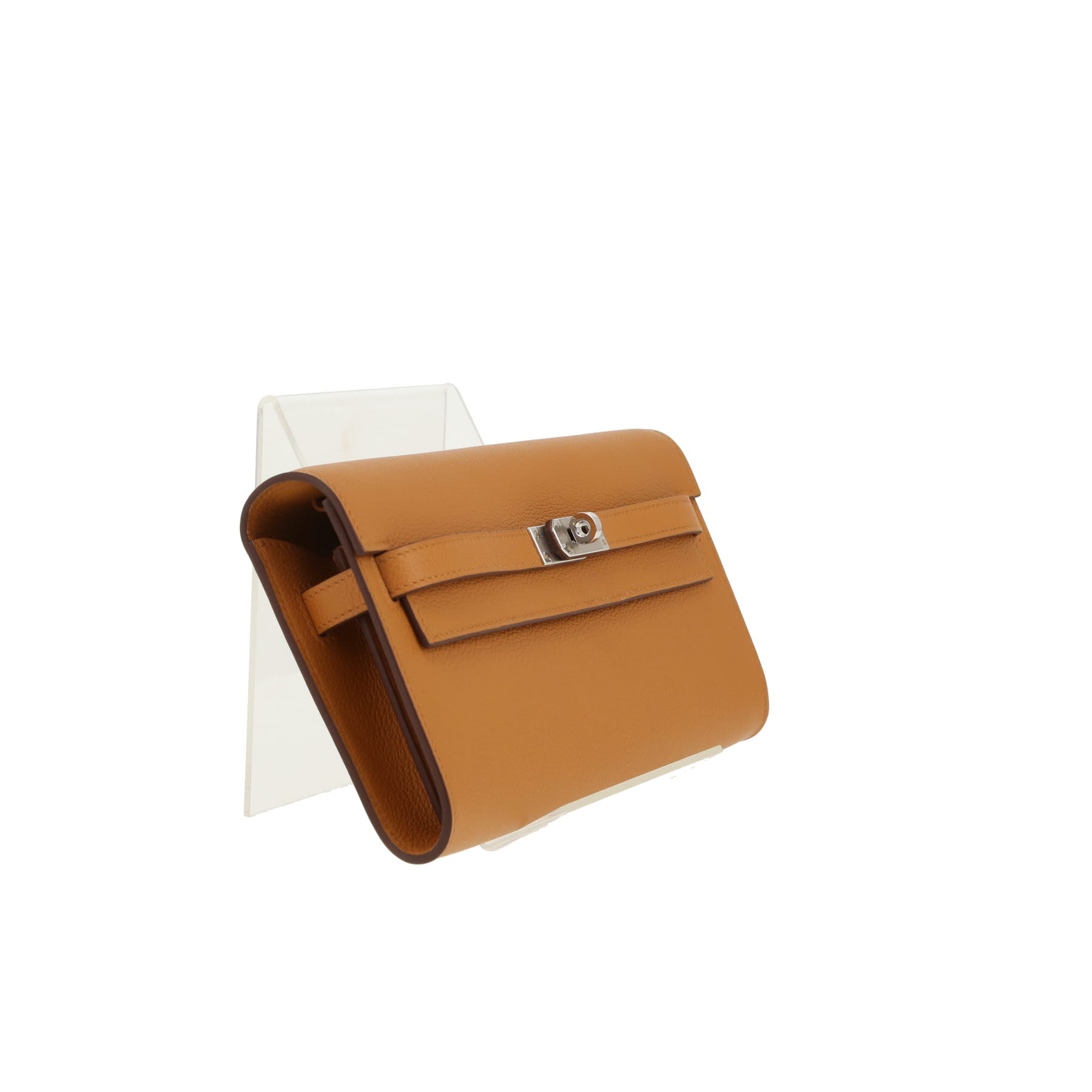 Sac/pochette Hermès  Kelly To Go en cuir Evergrain Sésame