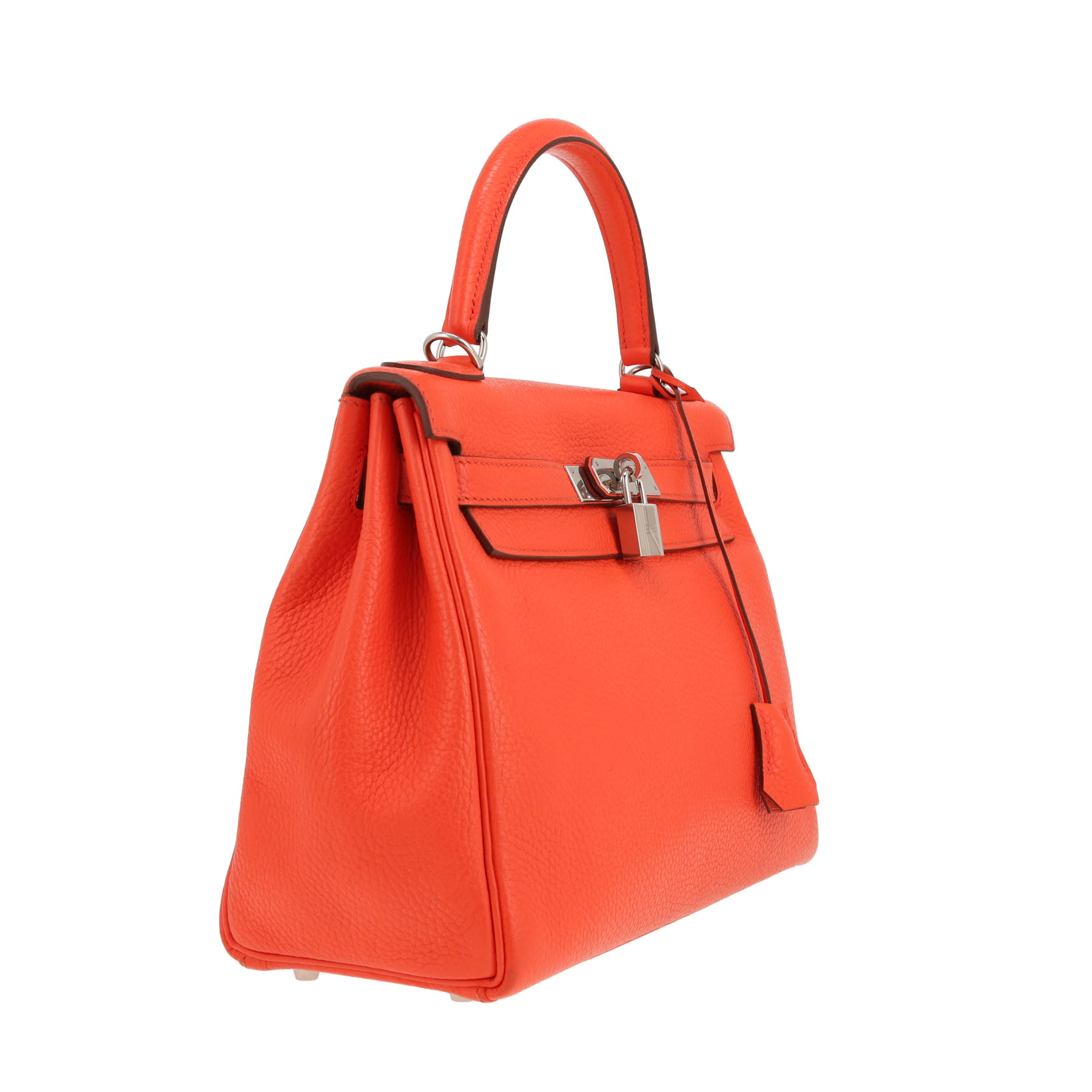 Hermès  Kelly 28 cm handbag  in orange togo leather