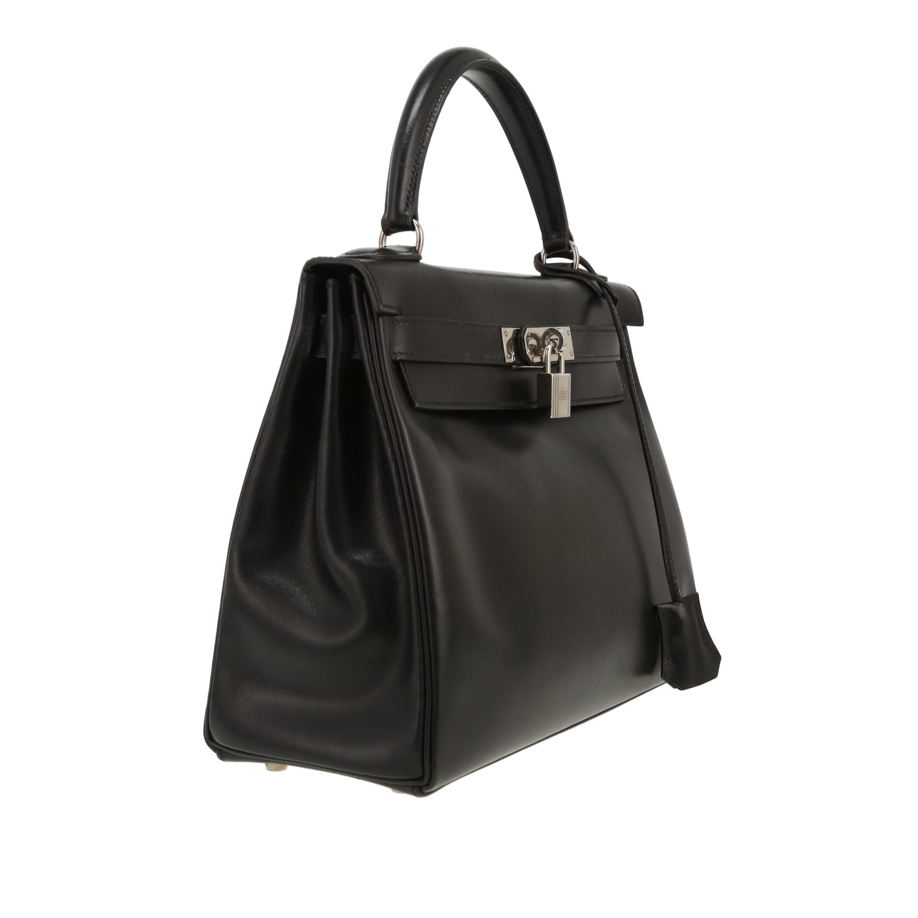 Hermès  Kelly 28 cm handbag  in black box leather