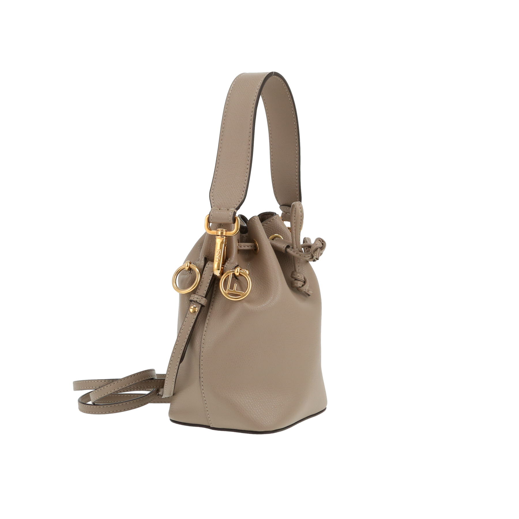 Sac bandoulière Fendi  Mon Trésor en cuir taupe