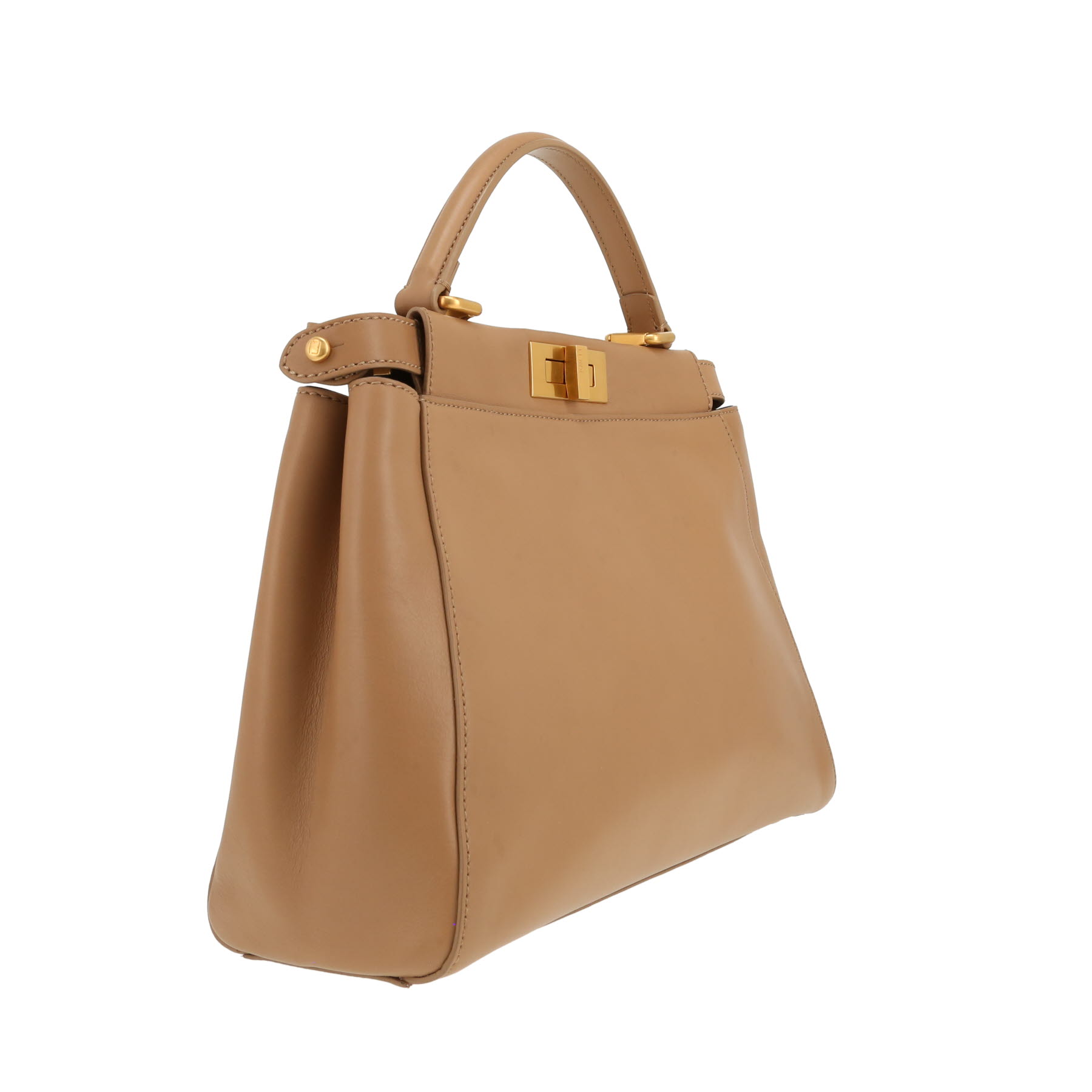 Fendi  Peekaboo handbag  in beige leather