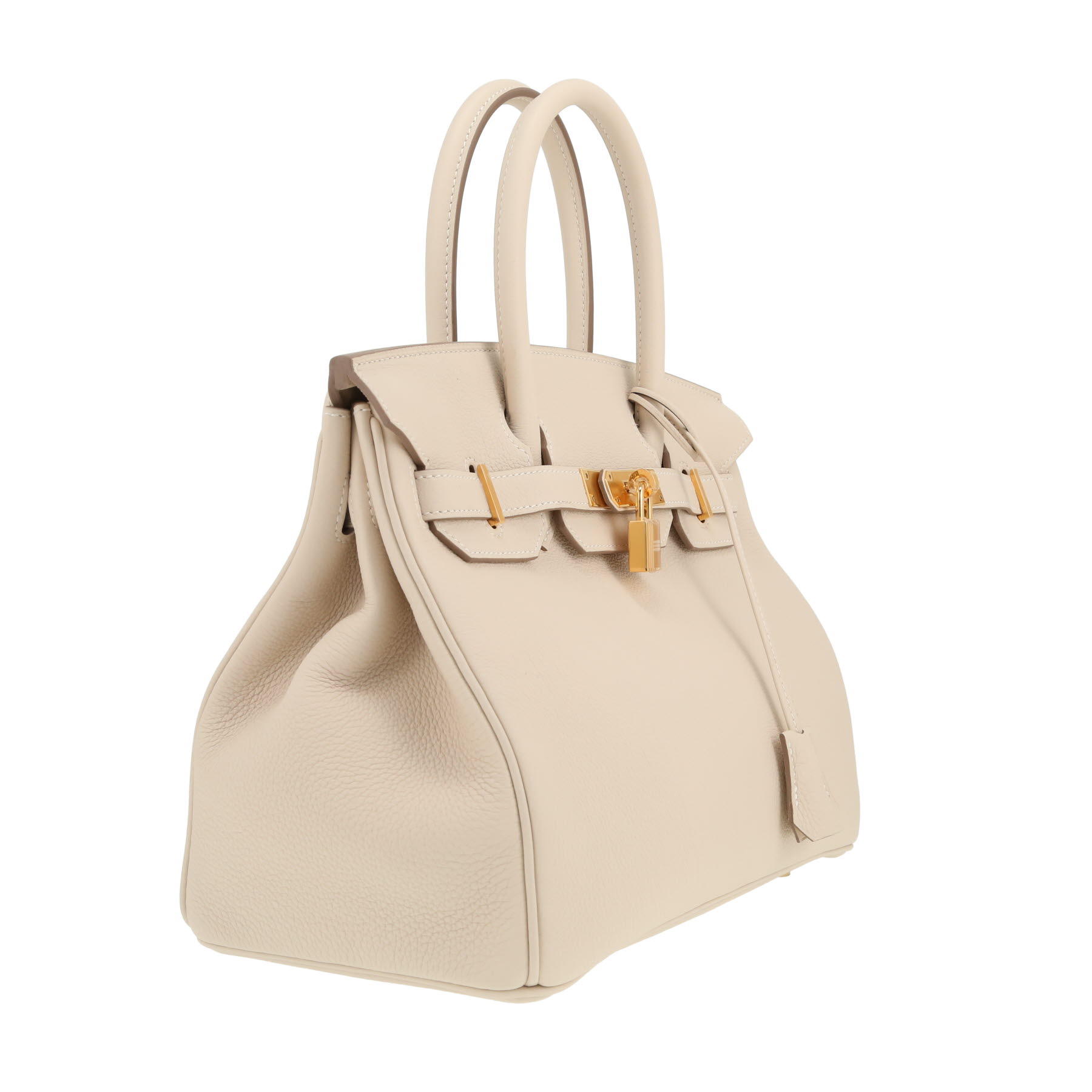 Sac à main Hermès  Birkin 30 cm en cuir togo Craie