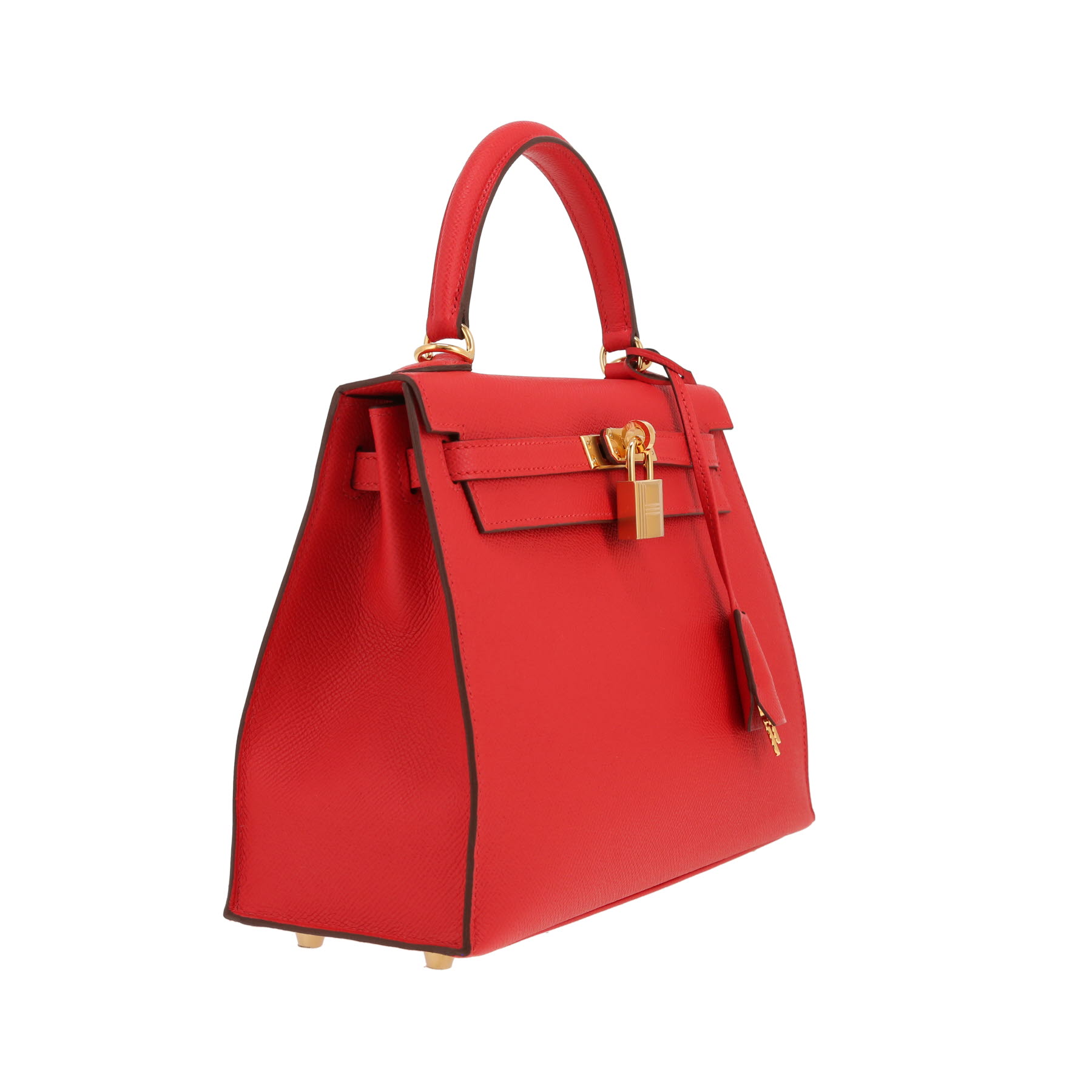 Sac à main Hermès  Kelly 25 cm en cuir epsom Rouge Radieux