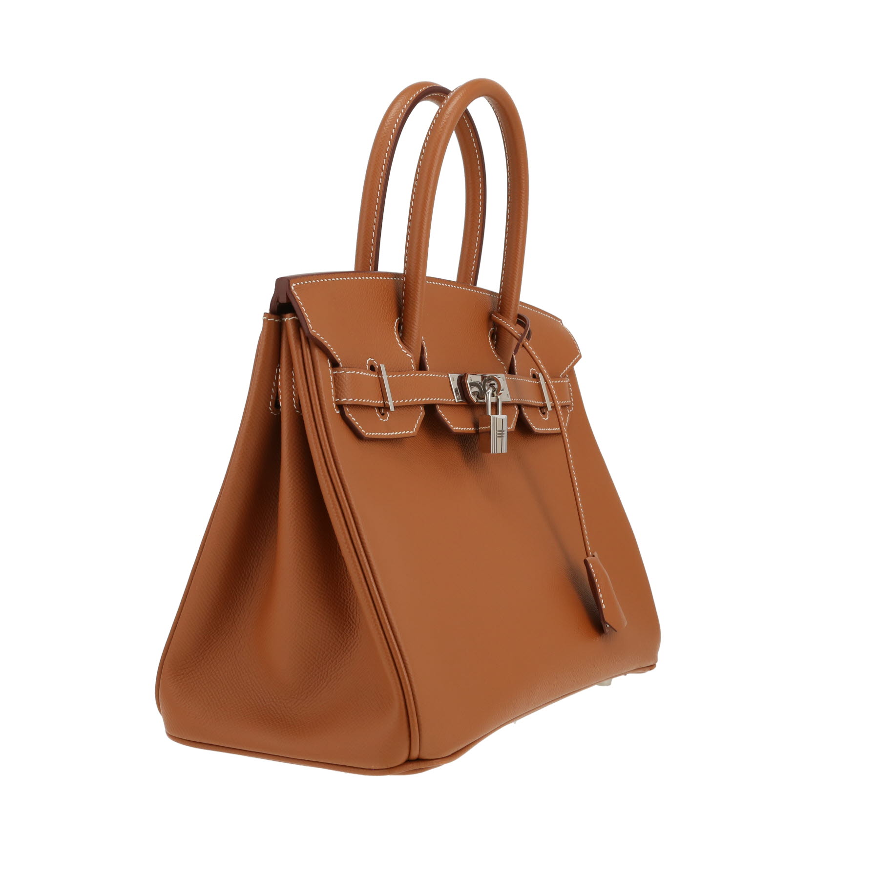 Bolso de mano Hermès  Birkin 30 cm en cuero epsom color oro