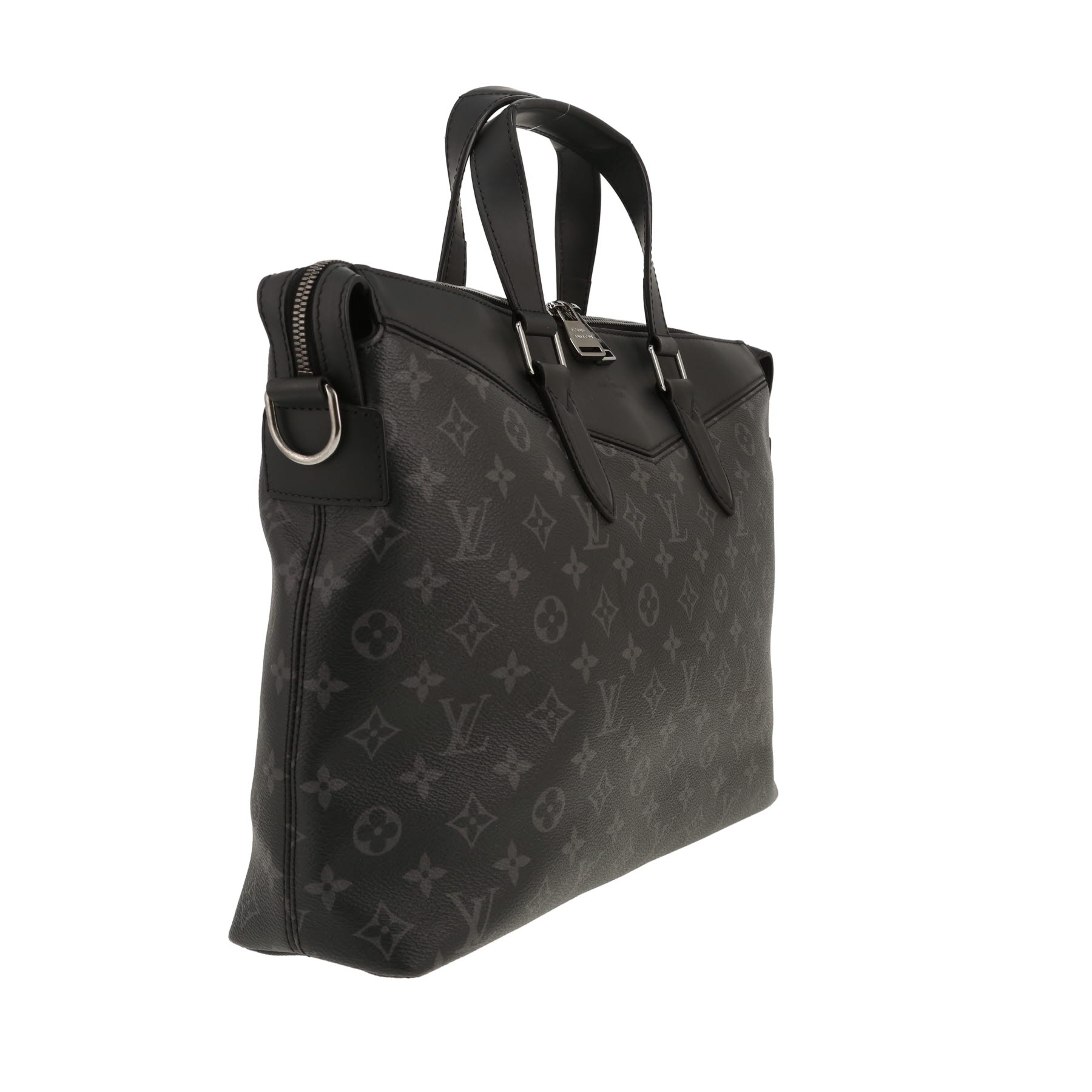 Porte-documents Louis Vuitton  Explorer en toile monogram gris Graphite et cuir noir