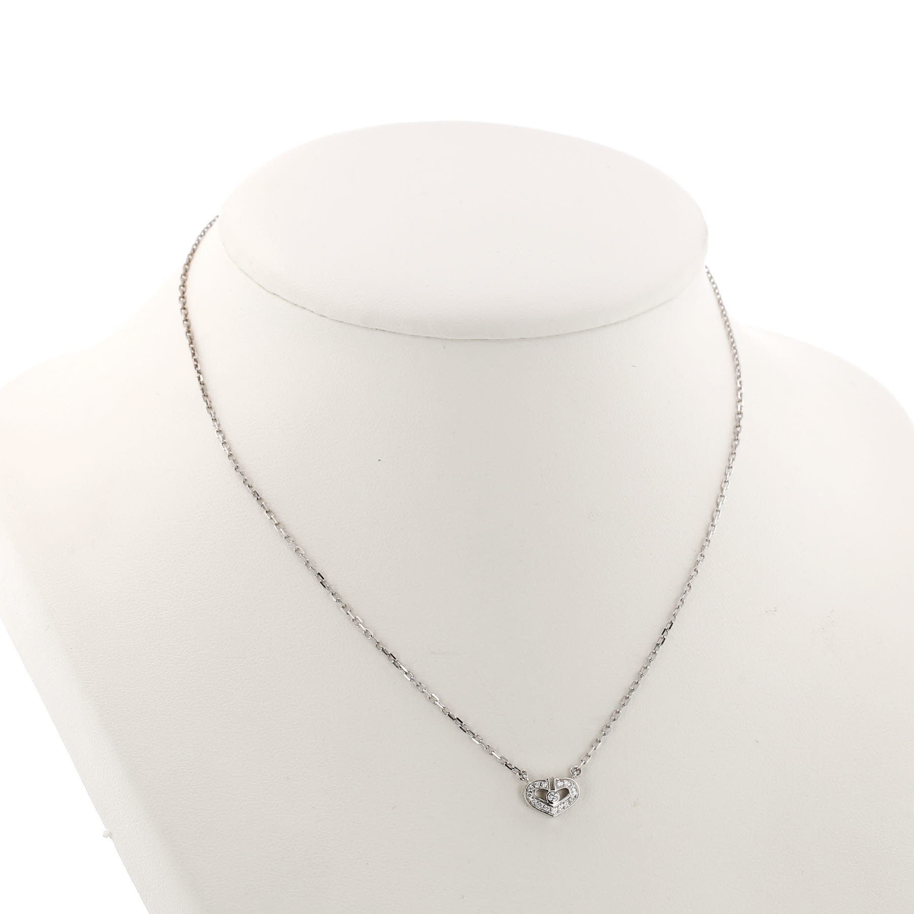 Collar Cartier Coeur et Symbole de oro blanco y diamantes