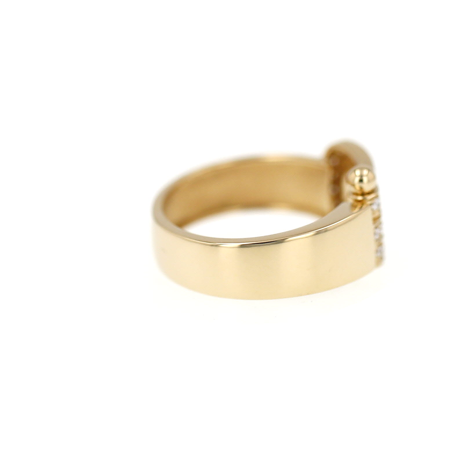 Sortija Fred Force 10 modelo grande de oro amarillo y diamantes