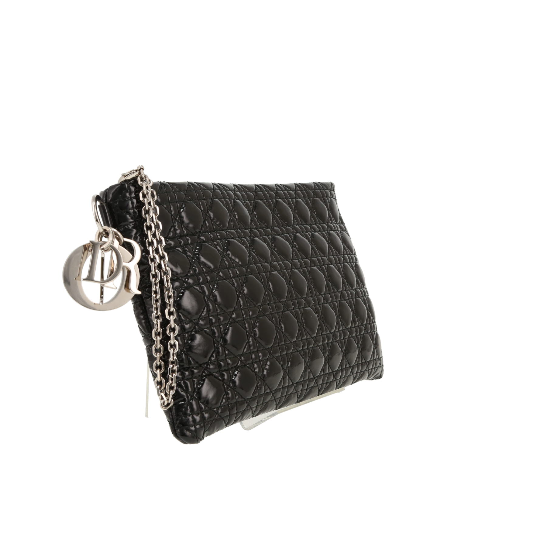 Bolsito de mano Dior   en charol negro