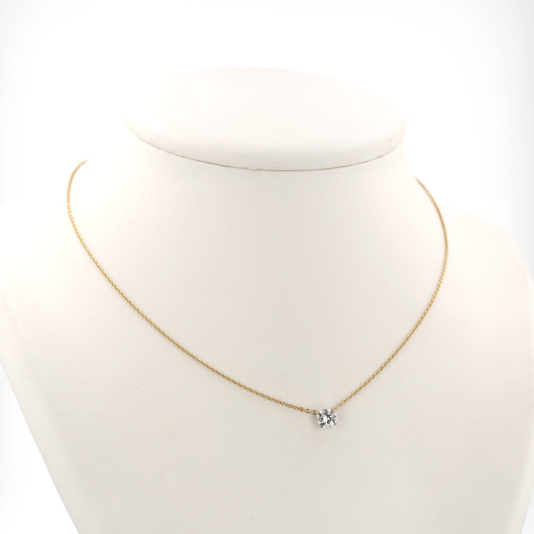 Collar Vintage  de oro amarillo, oro blanco y diamante