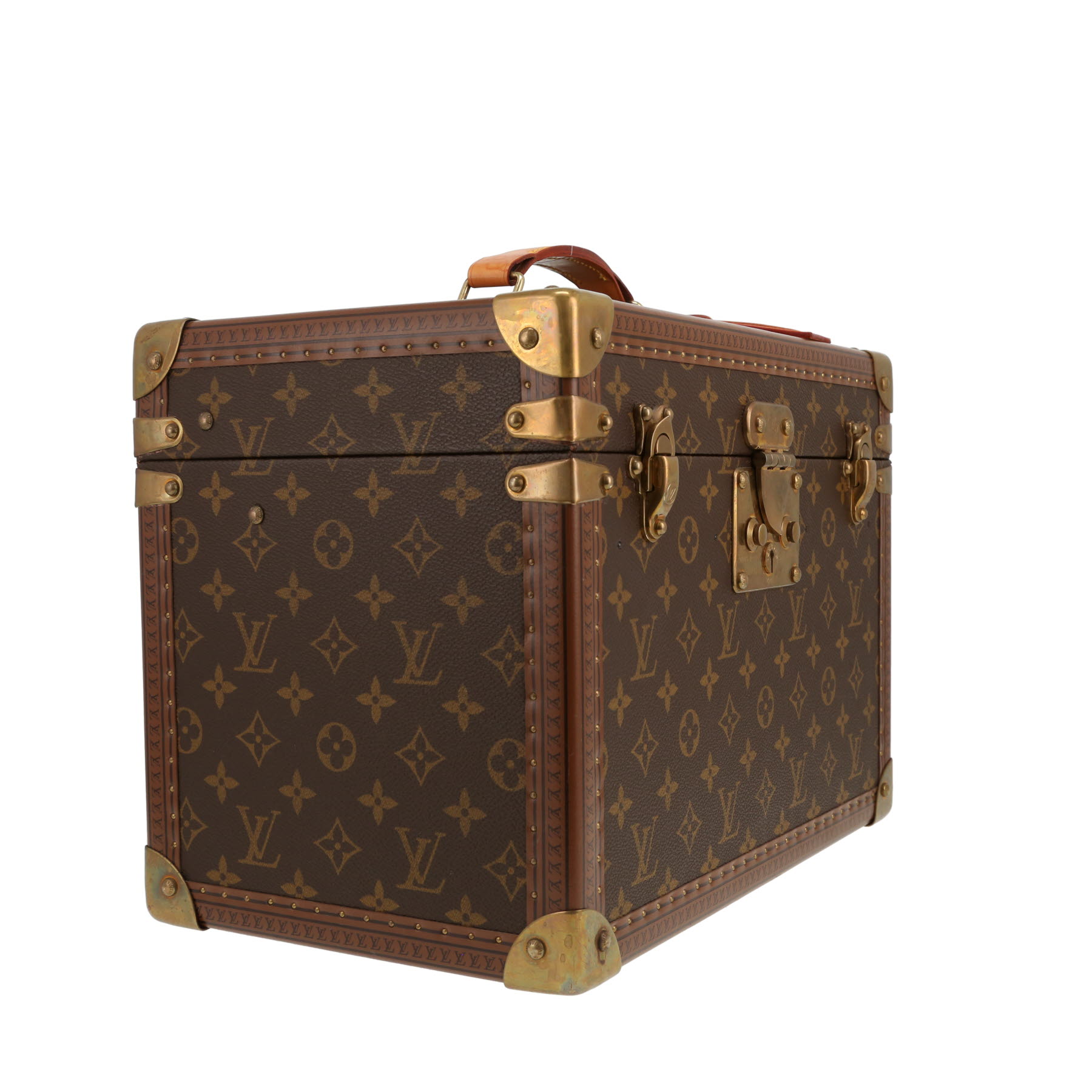 Vanity Louis Vuitton  Boîte à Pharmacie en toile monogram marron et cuir marron