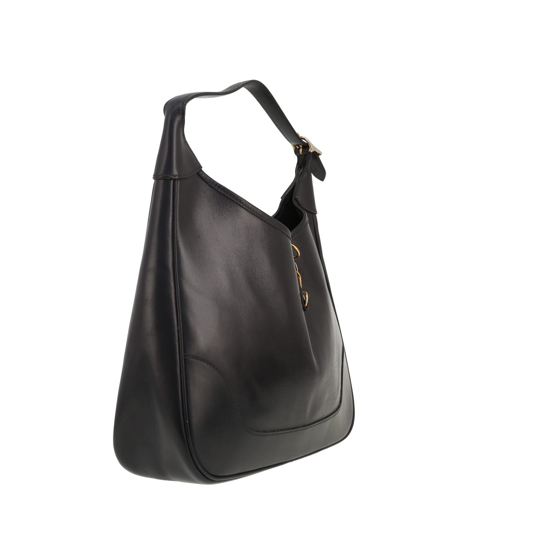 Bolso para llevar al hombro o en la mano Hermès  Trim en cuero box azul marino