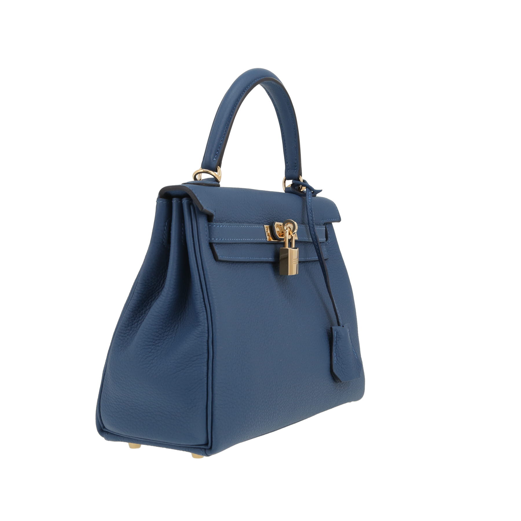 Hermès  Kelly 25 cm handbag  in blue togo leather
