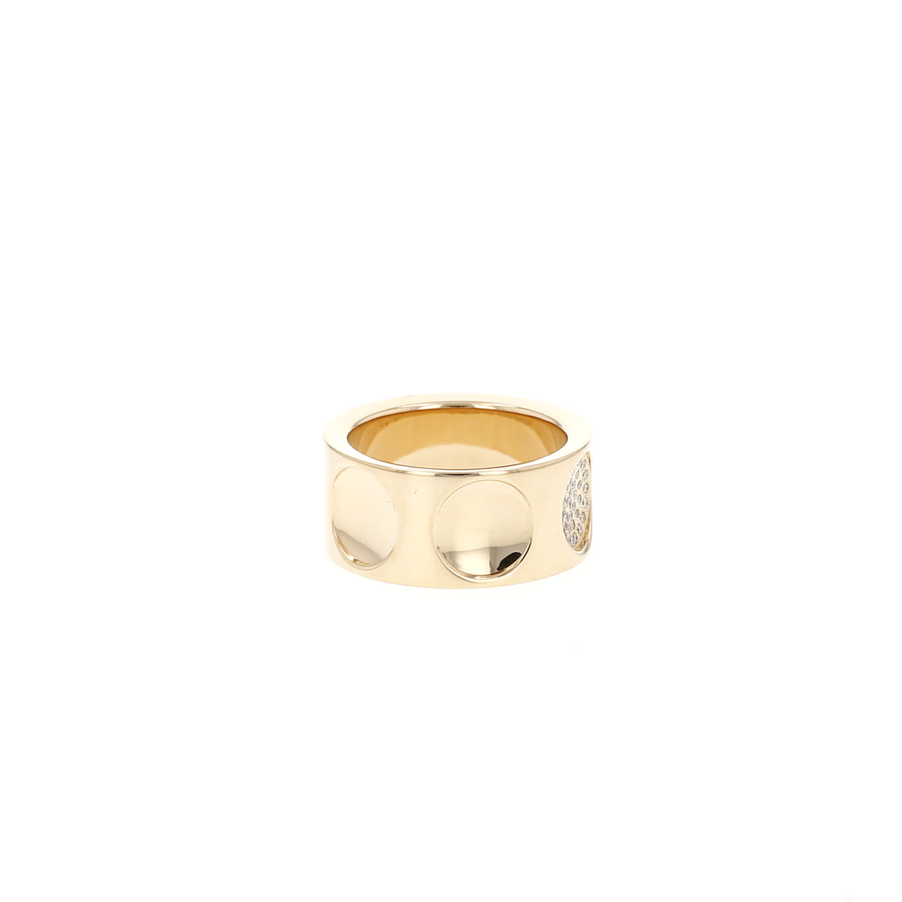 Louis Vuitton Empreinte large model ring in yellow gold and diamonds