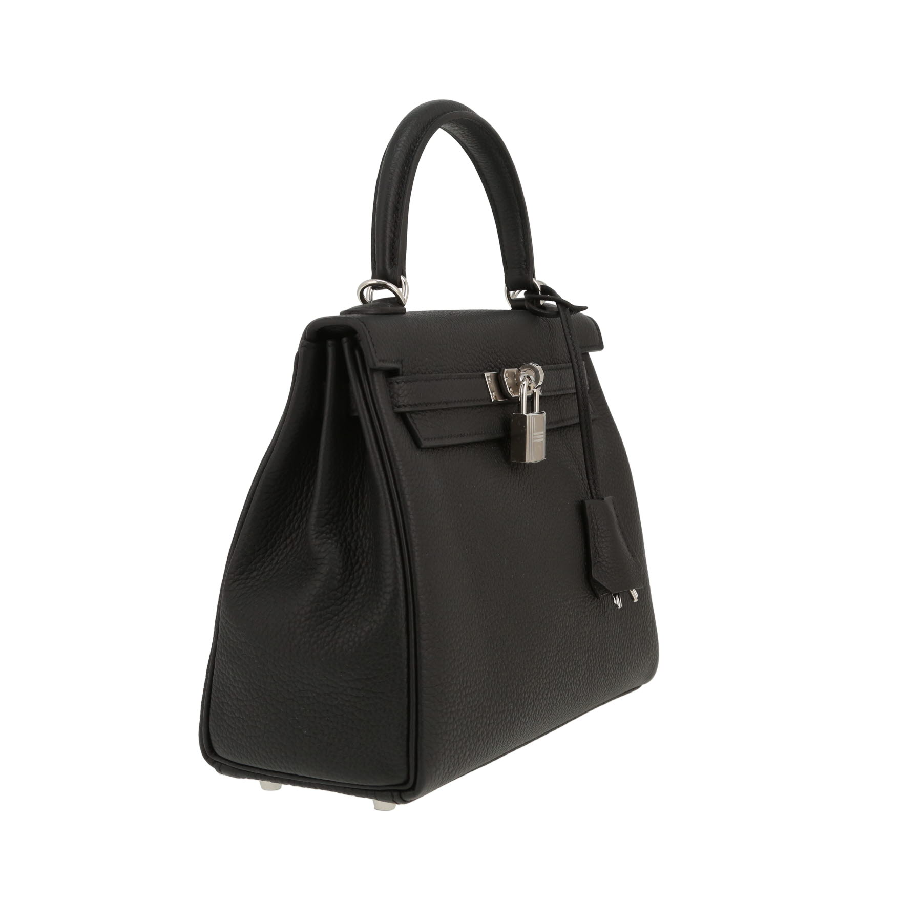 Sac à main Hermès  Kelly 25 cm en cuir togo noir