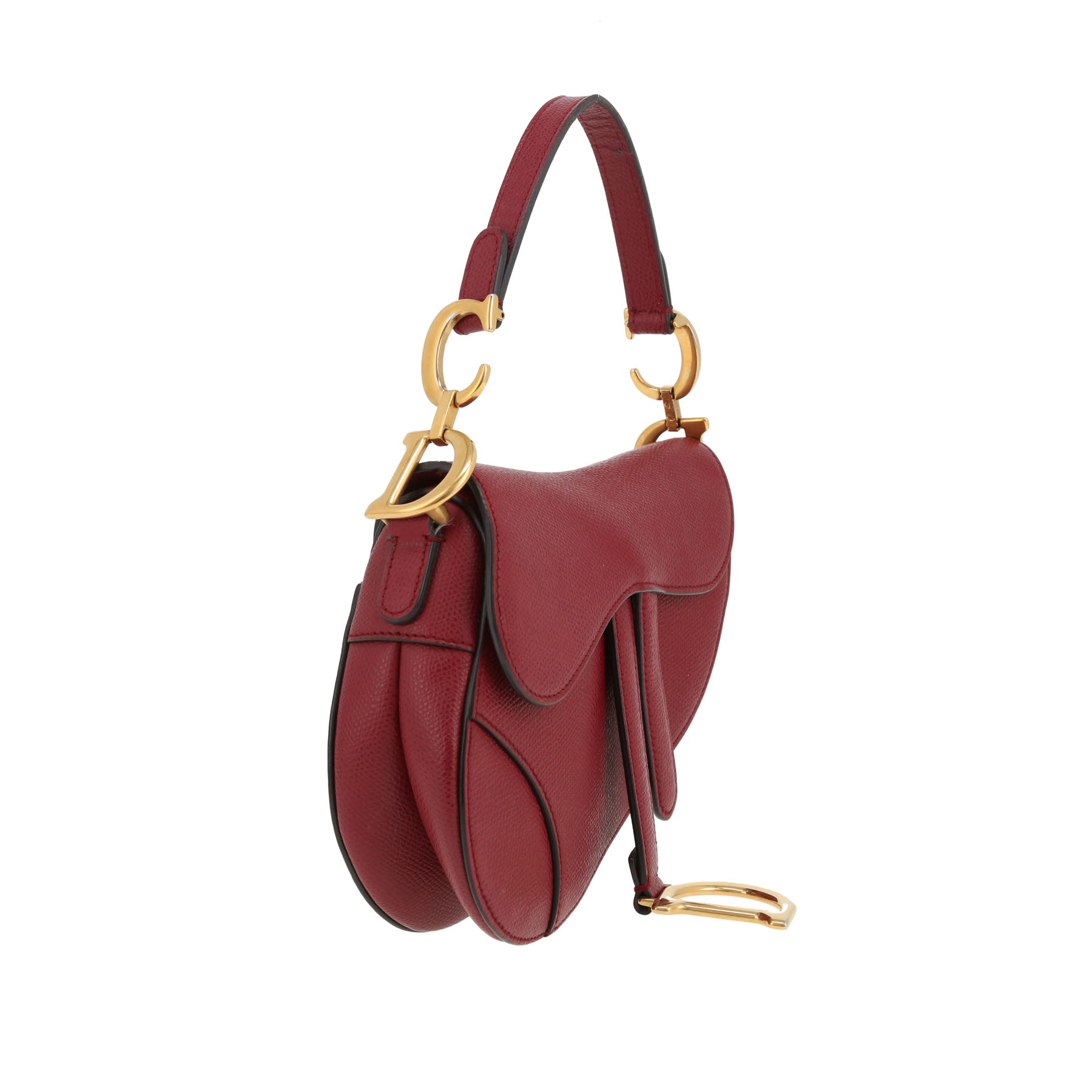 Sac à main Dior  Saddle en cuir grainé rouge