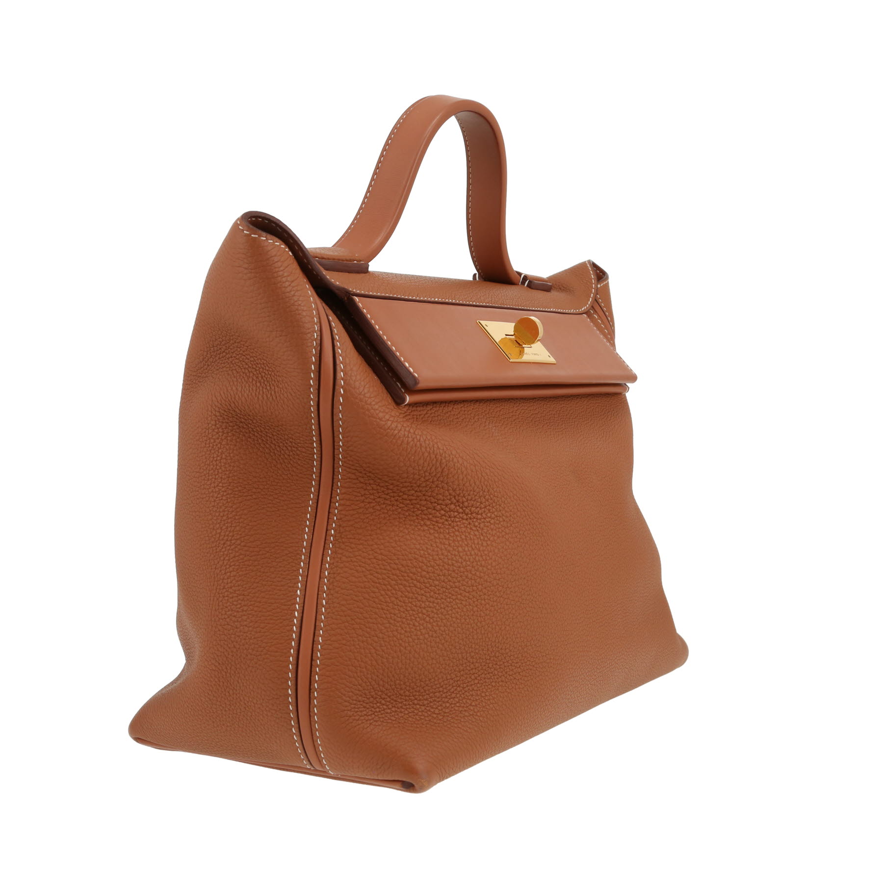 Hermès  24/24 handbag  in gold togo leather  and gold Swift leather