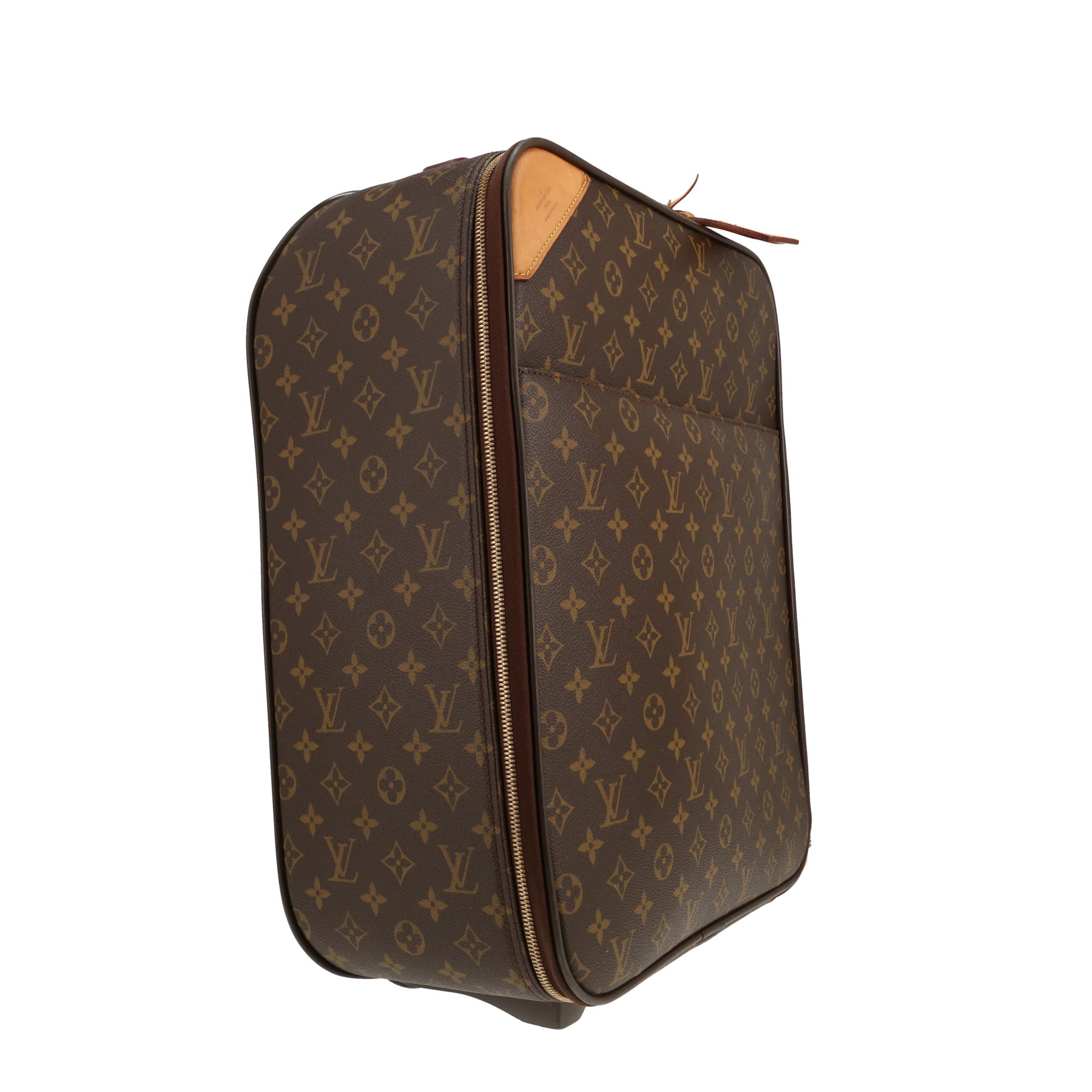 Maleta Louis Vuitton  Pegase en lona Monogram marrón y cuero natural