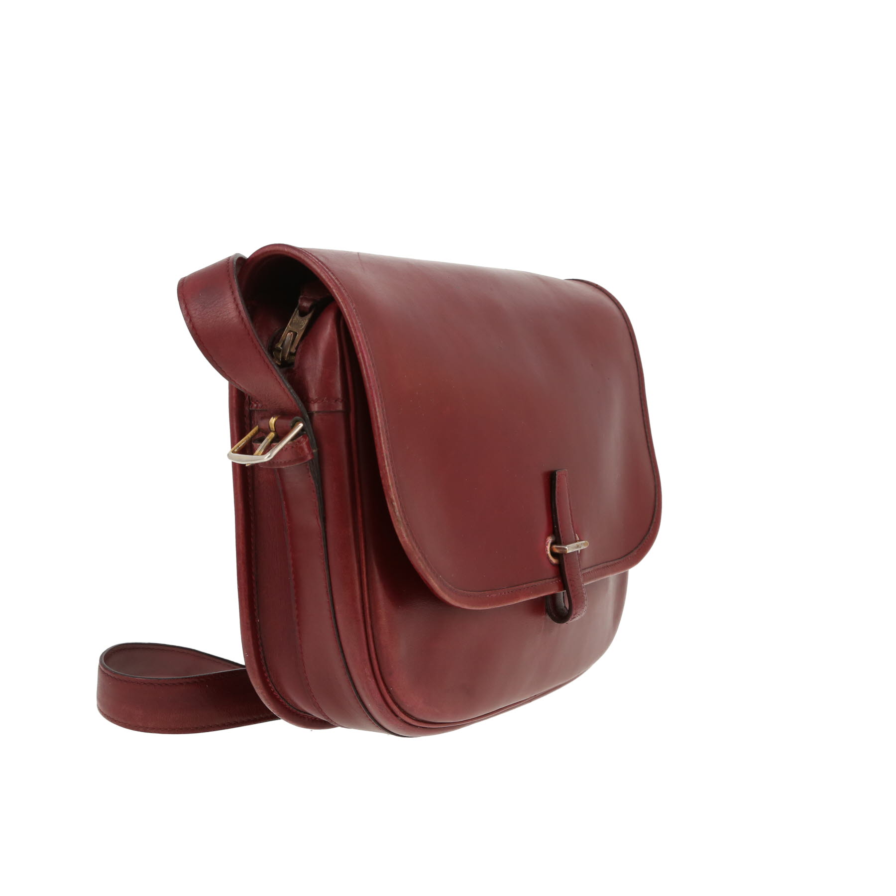 Sac bandoulière Hermès  Balle De Golf en cuir box bordeaux