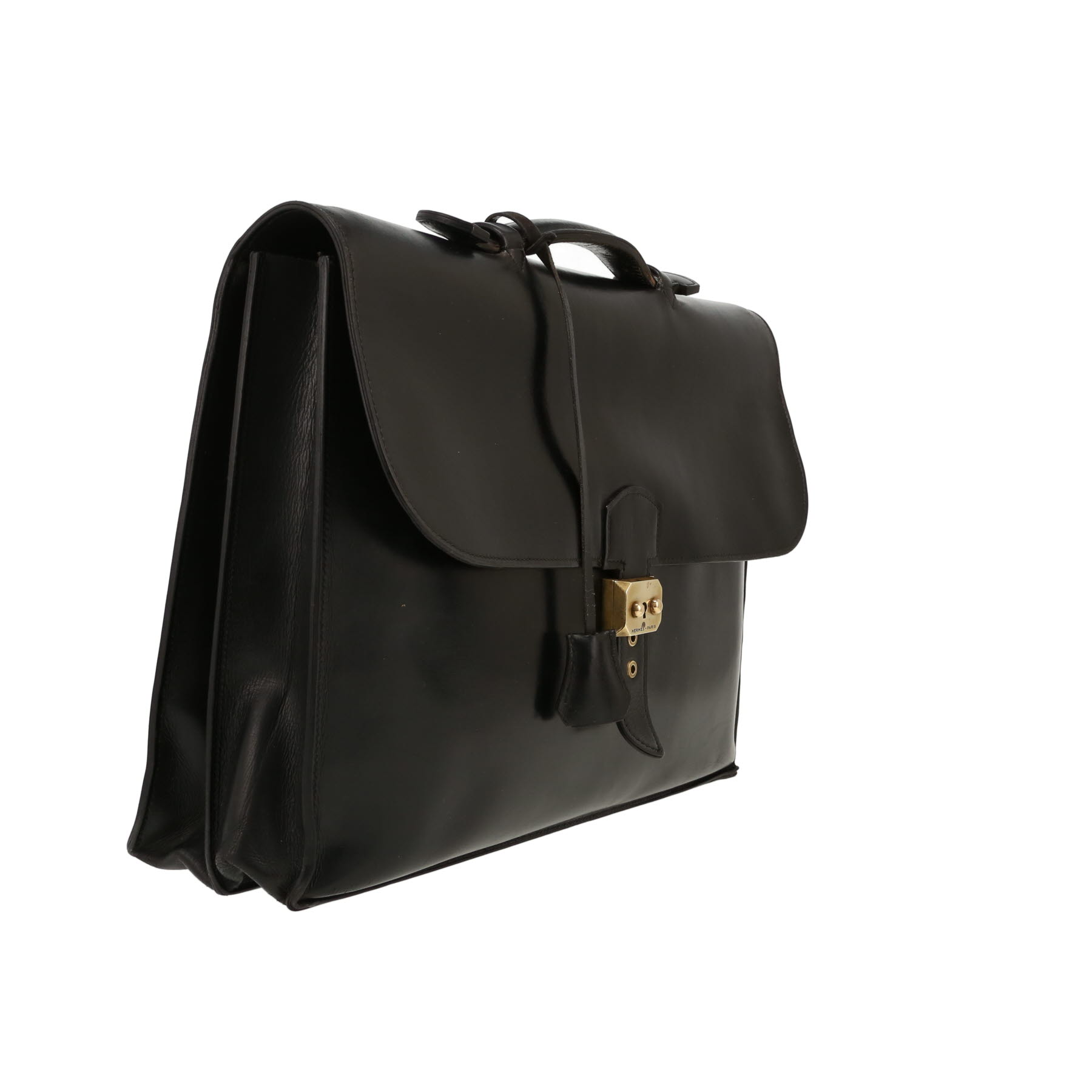 Porta-documentos Hermès  Sac à dépêches en cuero box negro
