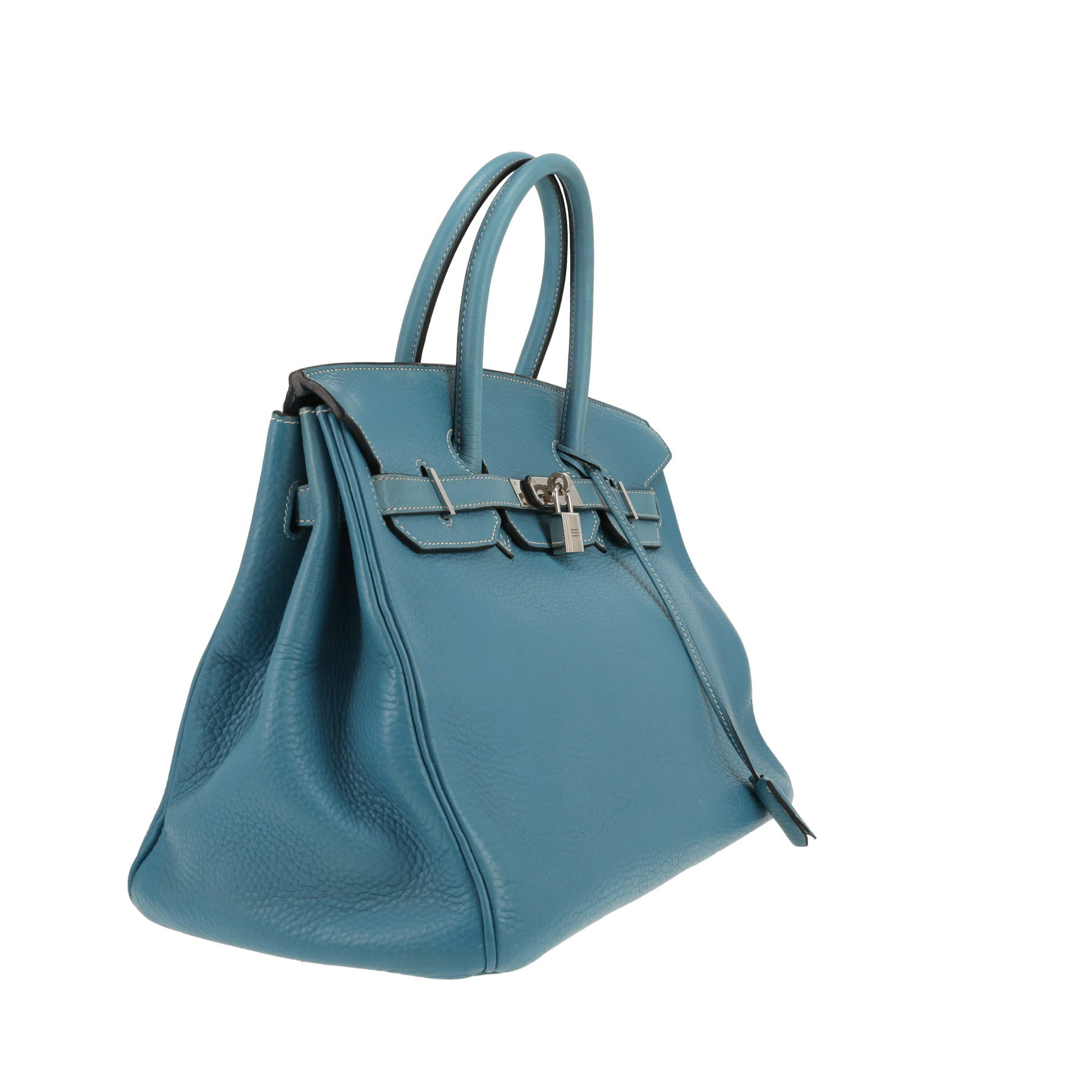 Hermès  Birkin 35 cm handbag  in blue jean togo leather