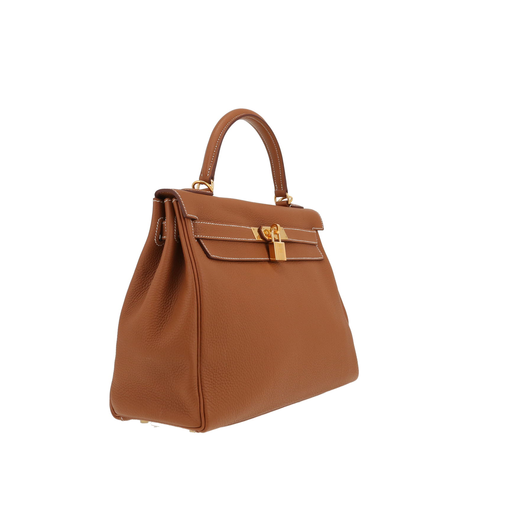 Sac à main Hermès  Kelly 32 cm en cuir togo gold