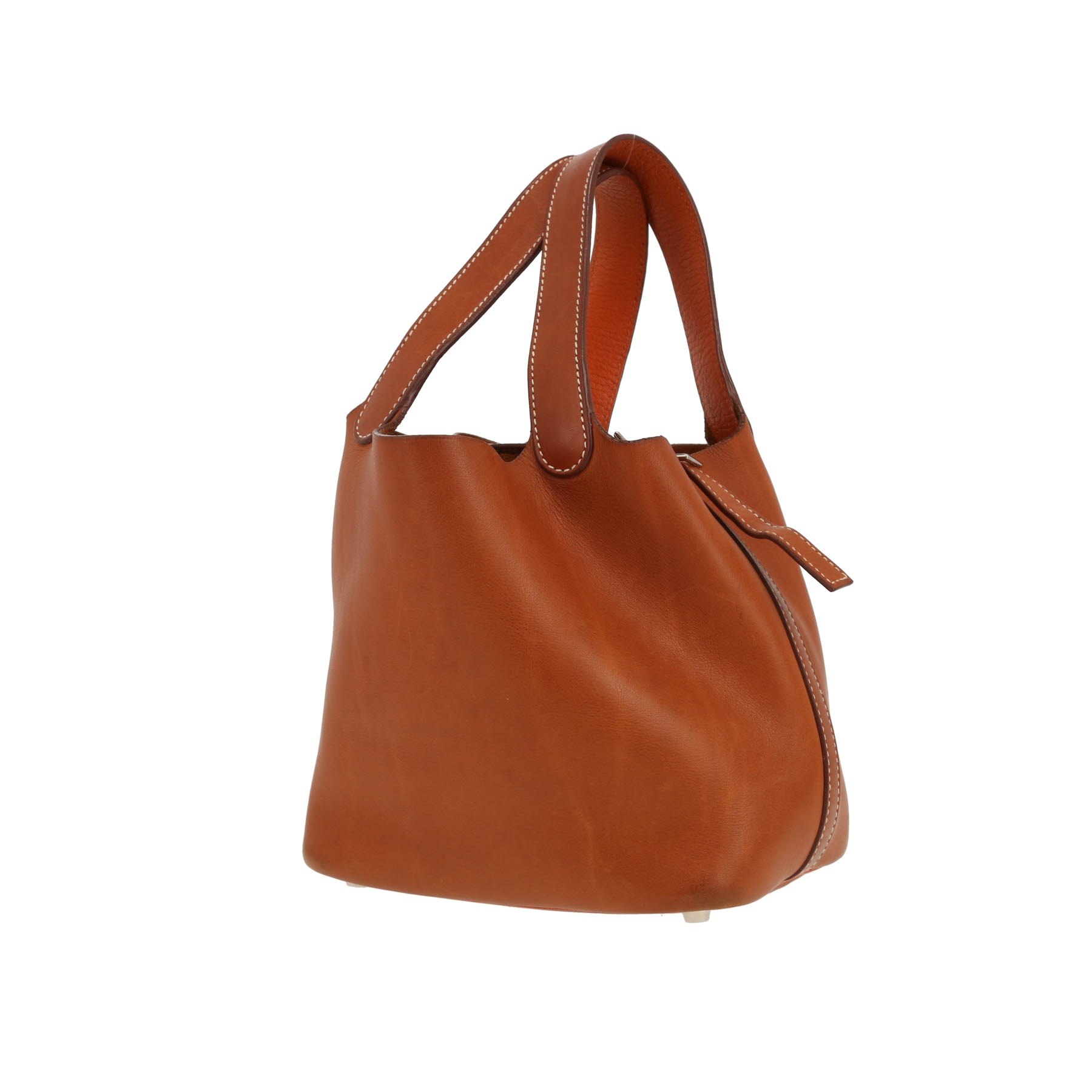 Sac à main Hermès  Picotin 18 cm en cuir Barénia fauve